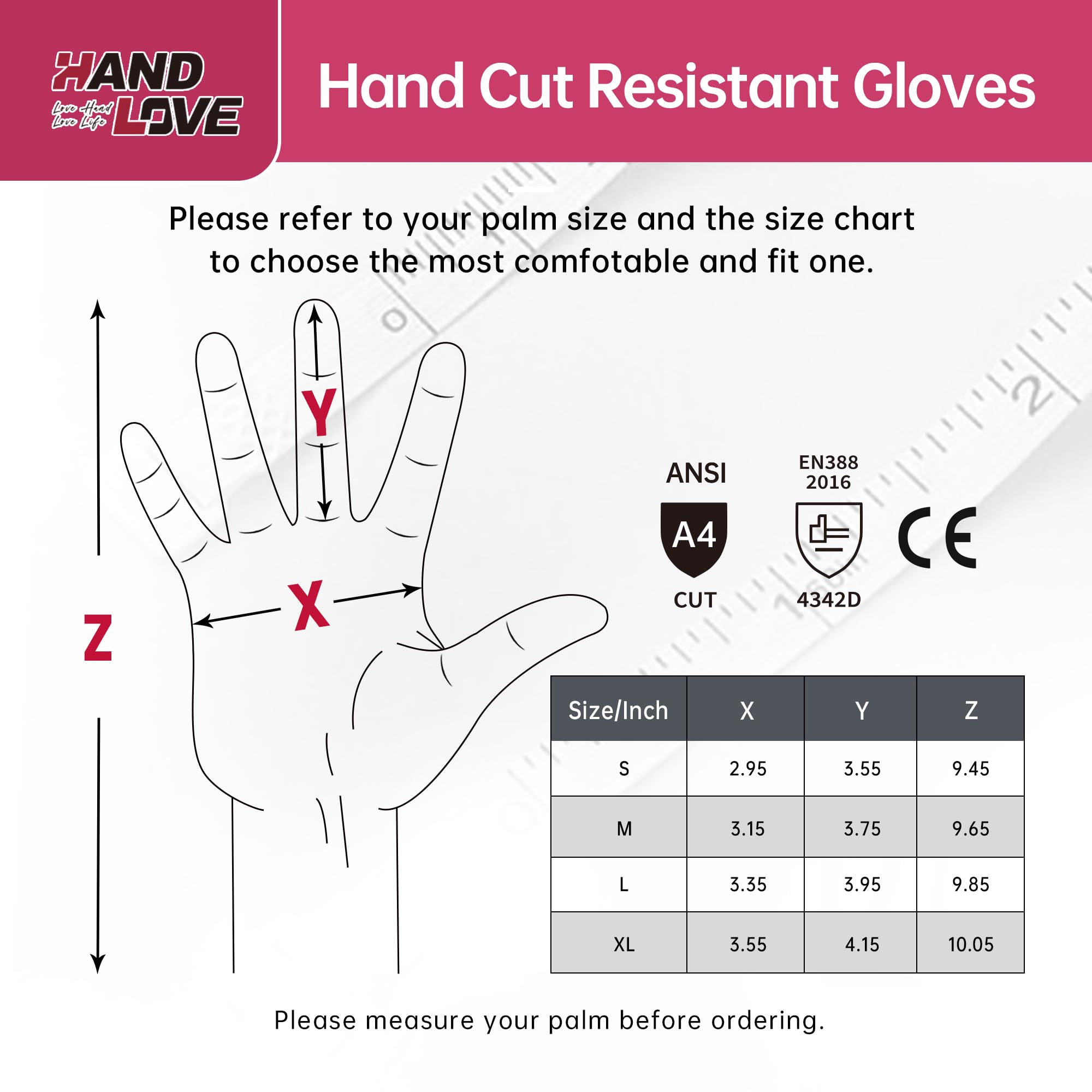 Premium Cut Resistant Gloves - PU Coated Cut Proof Work Gloves - 18 Gauge Ultra-Light & Thin - Breathable & Touchscreen Compatible (2 Pairs, Size M) - Ideal for Construction, Kitchen, Gardening & DIY Projects