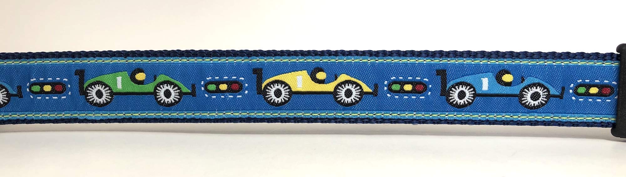 Handmade Race Car Dog Collar for Medium to Large Dogs - USA Made Pet Accessory - Perfect for Racing Enthusiasts & Active Pets