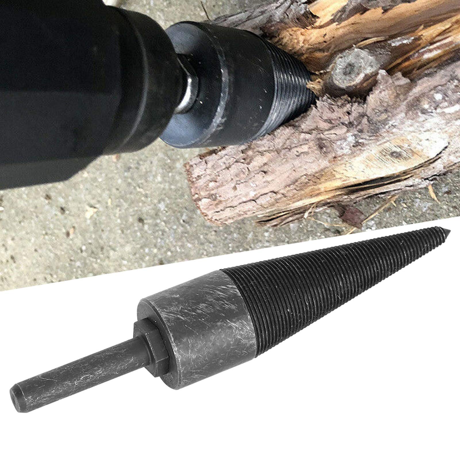 1.3 Inch High Hardness Wood Splitter Drill Bit - Firewood Splitting Cone Reamer Punch Tool for Home Woodworking & DIY Projects | Perfect for Log Splitting, Fireplace Wood Preparation & Outdoor Camping