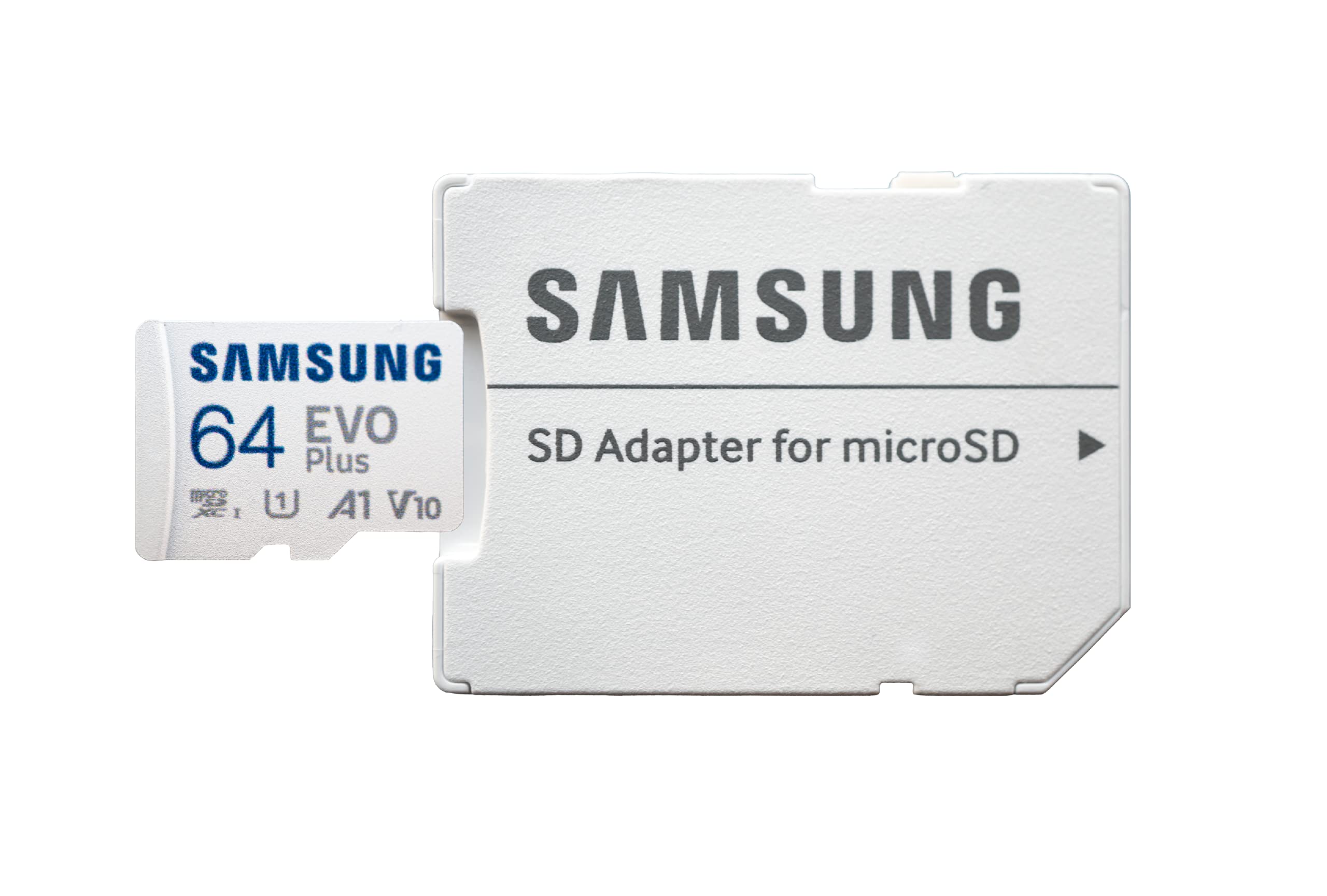 Samsung 64GB Evo Plus MicroSDXC UHS-I Class 10 Memory Card (10-Pack Bundle) - High Speed Storage for Smartphones, Tablets, Action Cameras - Includes Micro SD Card Reader - Perfect for 4K Video Recording, Mobile Gaming & Data Backup (MB-MC64KA)