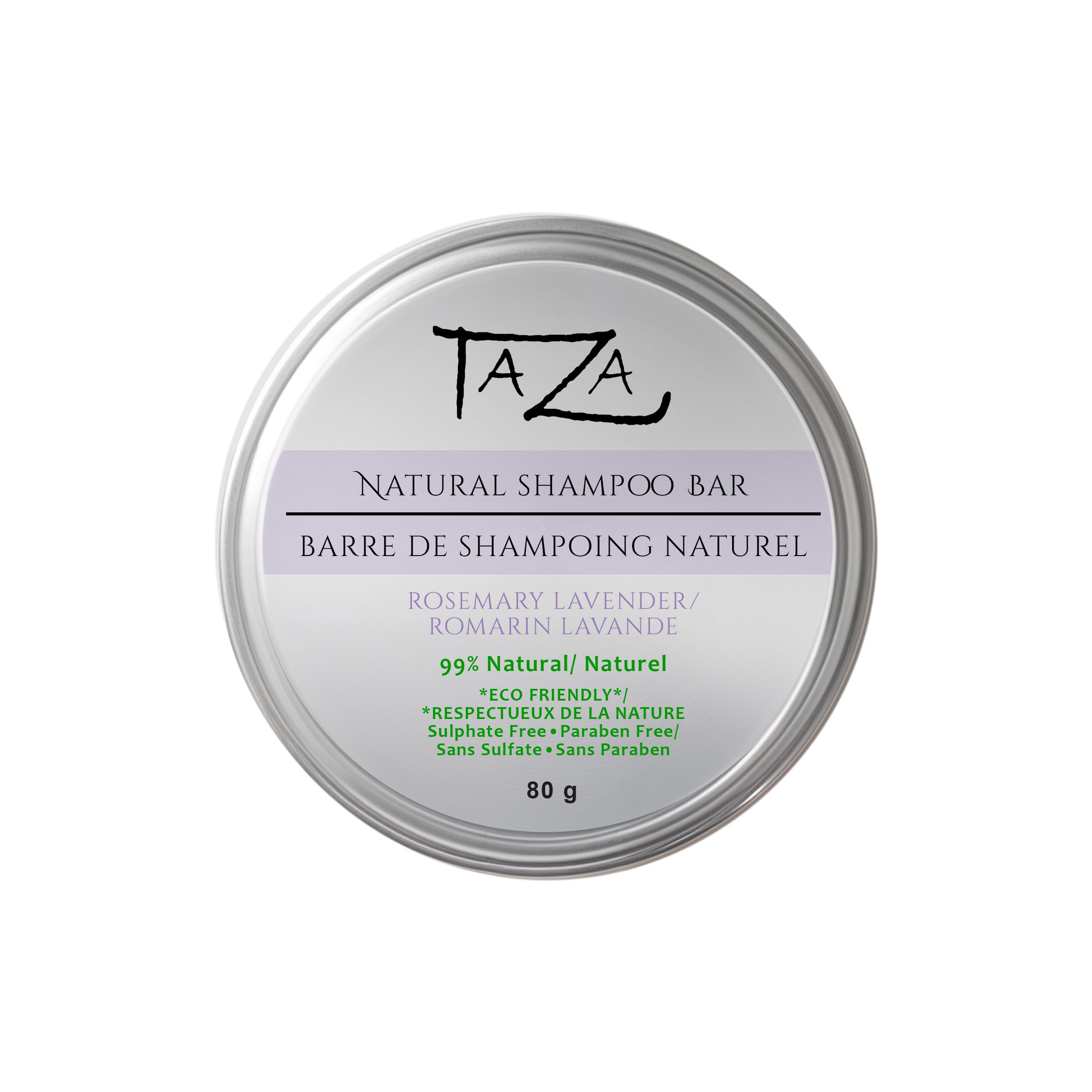 Premium Natural Rosemary Lavender Shampoo Bar (80g) - Coconut Oil, Hydrolyzed Oat Protein & Panthenol for Healthy Hair - Vegan, Sulfate-Free & Eco-Friendly - Perfect for Travel, Camping & Zero-Waste Lifestyle