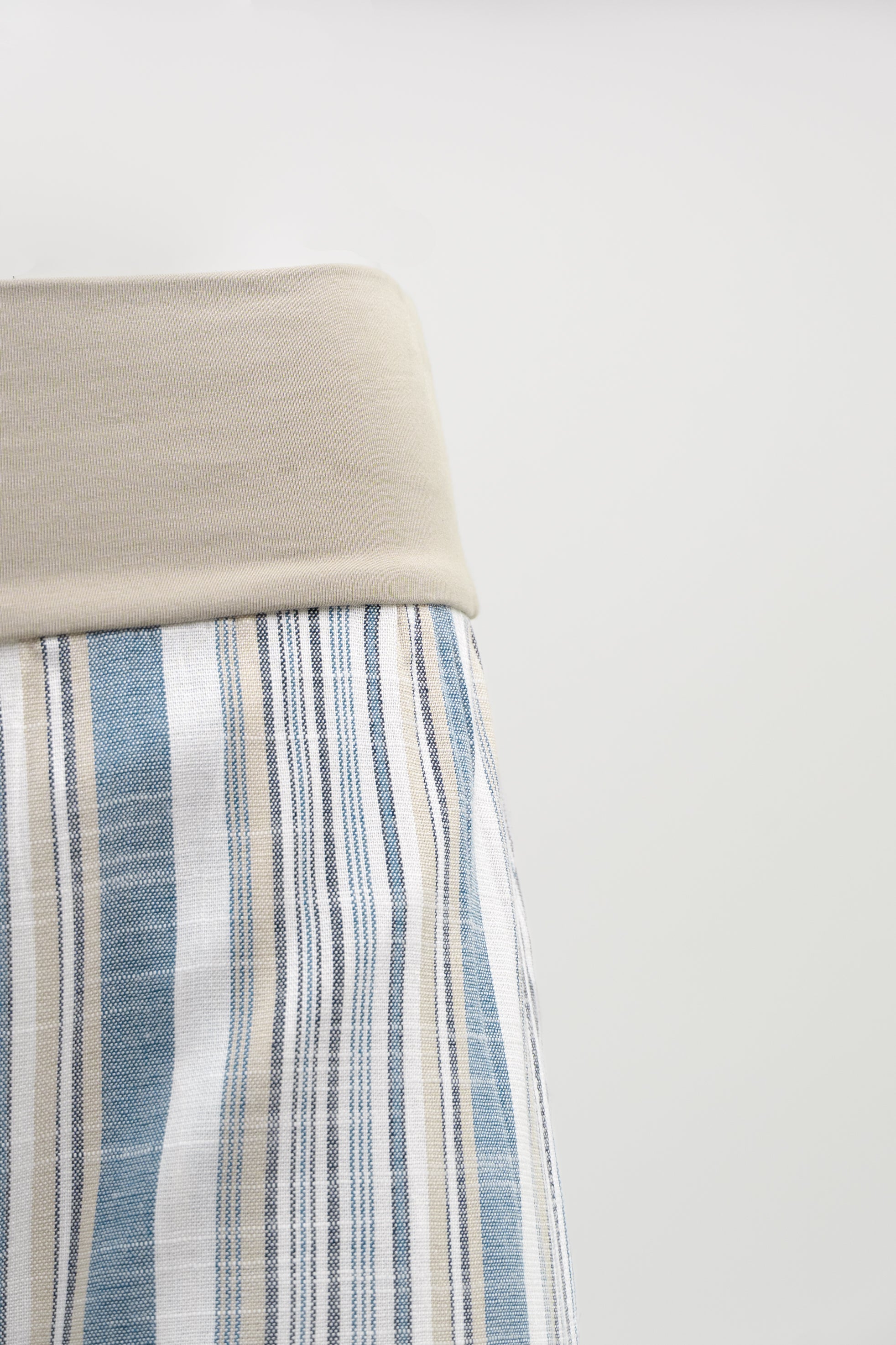 Landon Capri Sand Stripe Linen Bamboo Shirt - Lightweight Breathable Summer Casual Wear for Men - Perfect for Beach, Vacation, and Outdoor Activities