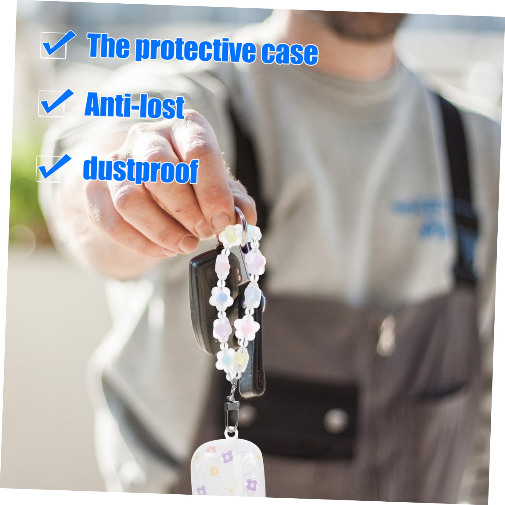 OSALADI Wireless Earbuds Case Cover - Floral Design Protective Keychain Holder for AirPods Pro/1/2/3 - Lightweight & Portable for Gym, Travel, Daily Use