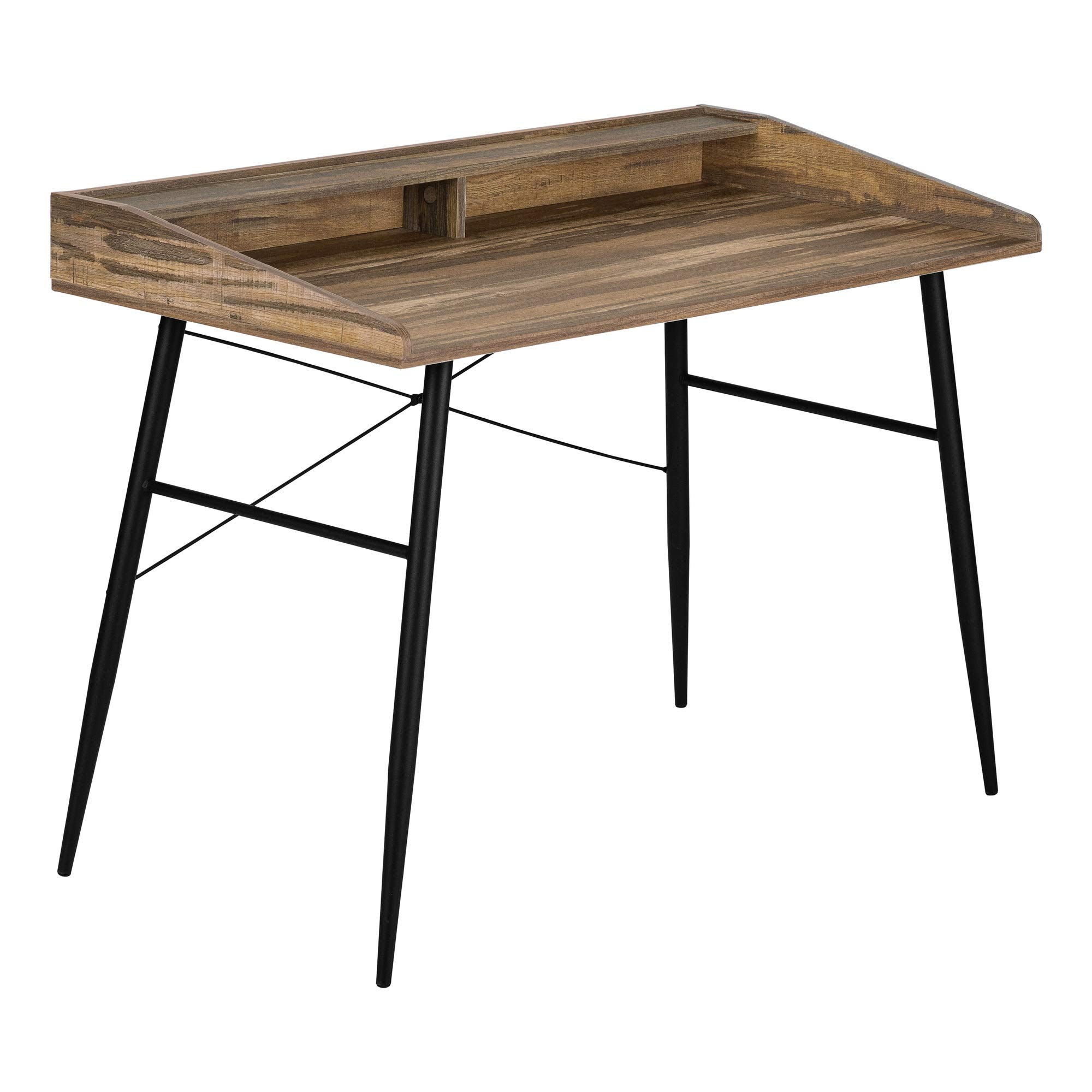 Ergonomic 48-inch Computer Desk with Reclaimed Wood Top & Black Metal Frame - Perfect for Home Office, Gaming, and Study Spaces