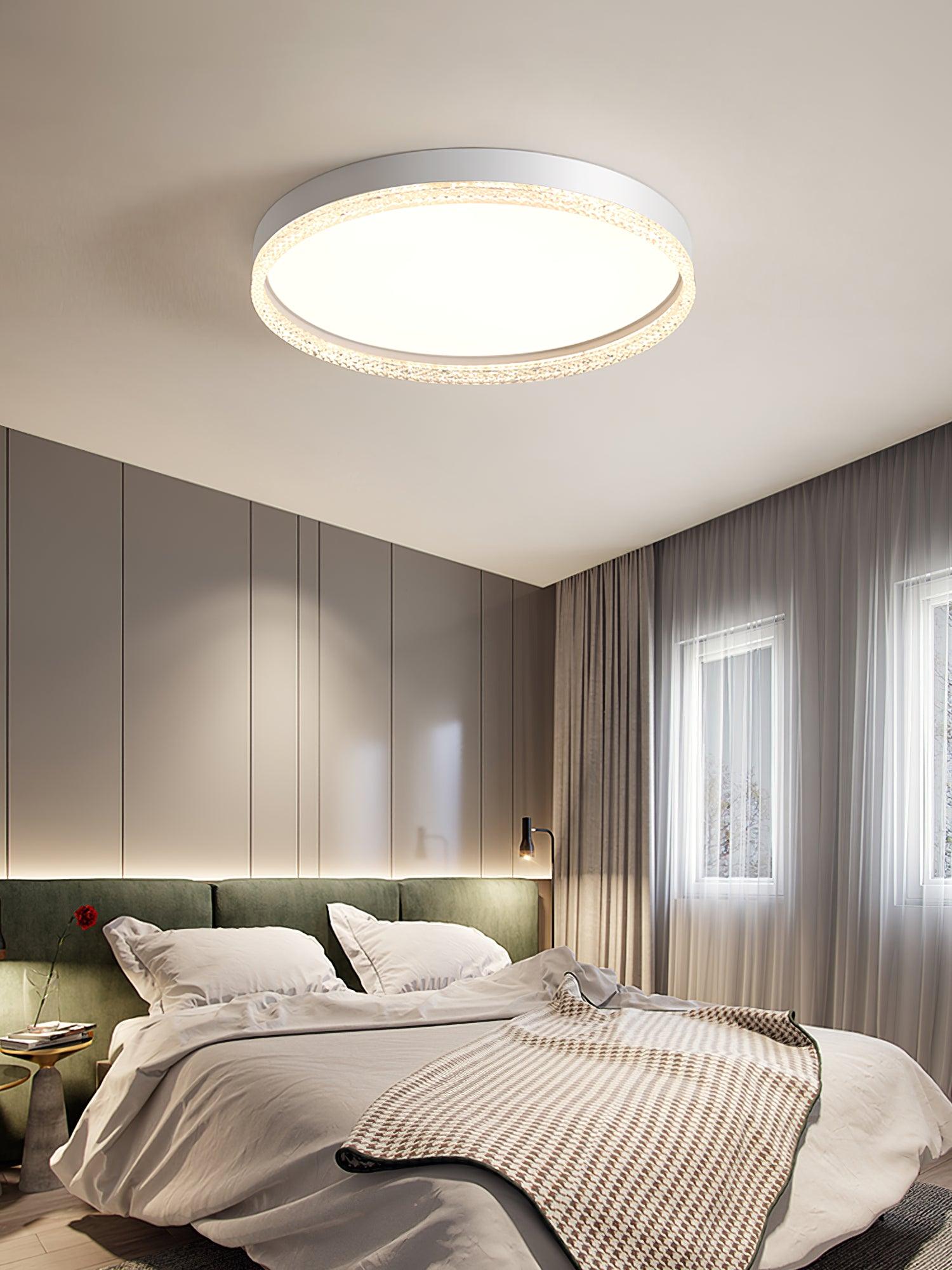 Naxos Modern Ceiling Light Fixture - Energy Efficient LED Flush Mount for Living Room, Bedroom & Kitchen - Dimmable Bright Lighting for Home & Office Decor