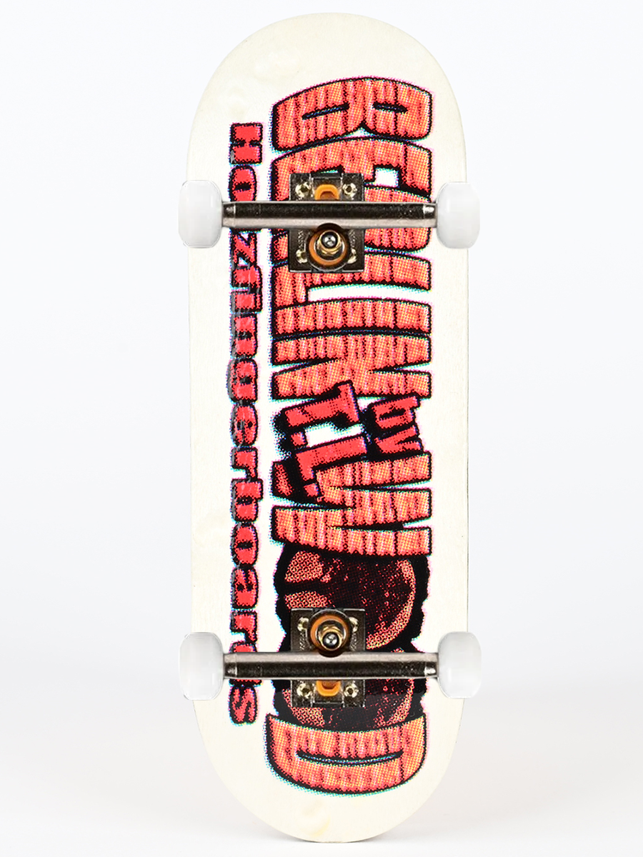 Berlinwood Fingerboard Complete - Professional Finger Skateboard for Tricks & Stunts | Old School BW Style | Perfect for Skateboarding Enthusiasts & Collectors