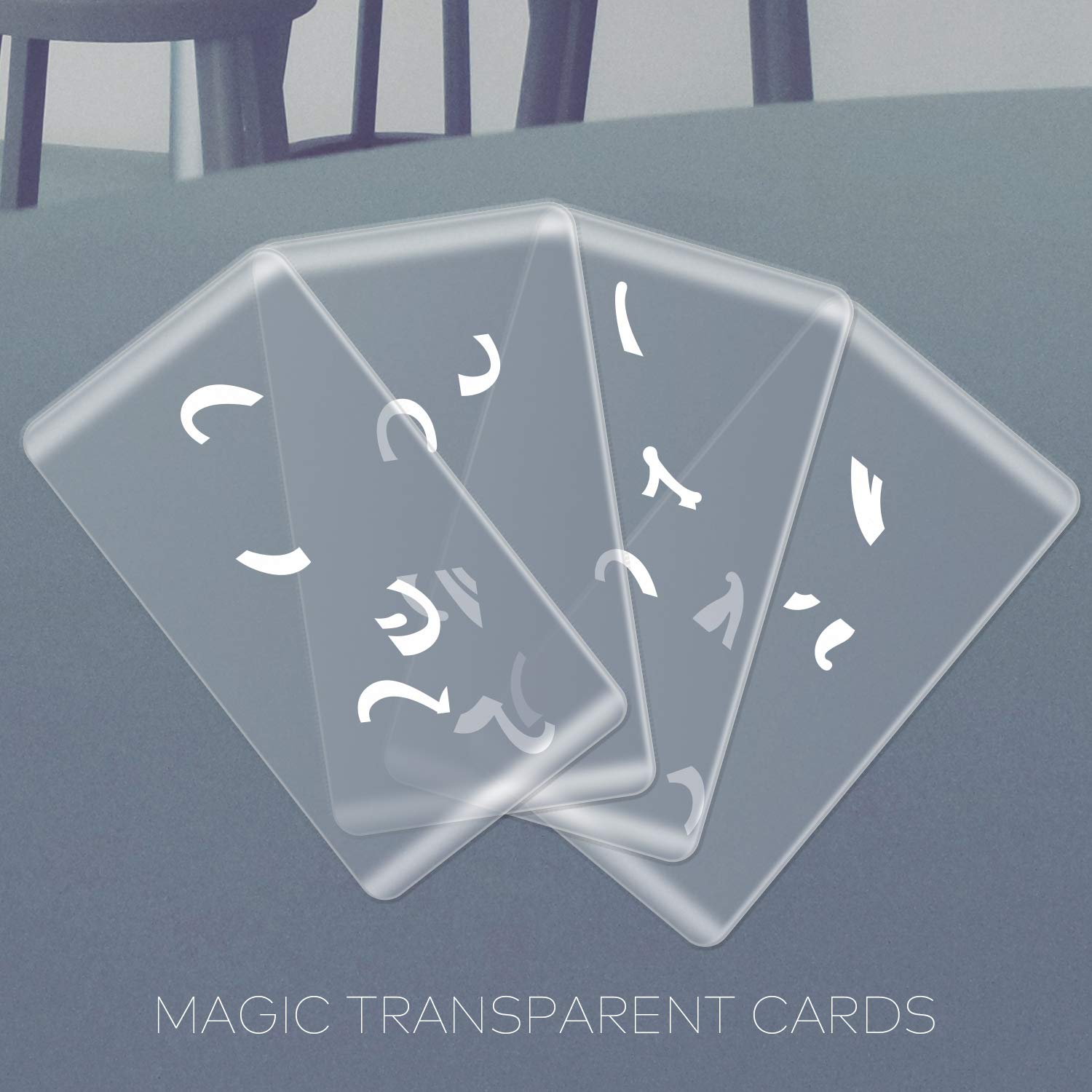 Escape Room Game Props - 4 Pack Magic Transparent Acrylic Password Clue Cards for Puzzle Solving, Team Building & Adventure Games | Perfect for Escape Rooms, Parties & Family Game Nights