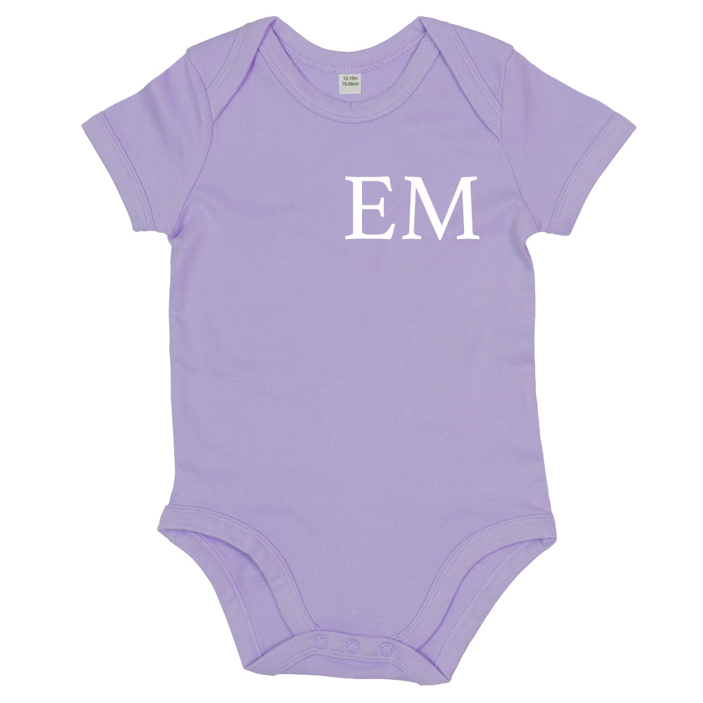 Personalized Baby Vest with Initials - Classic Cotton Bodysuit for Newborns & Infants - Perfect for Gifts, Photo Shoots & Everyday Wear (MRK X)