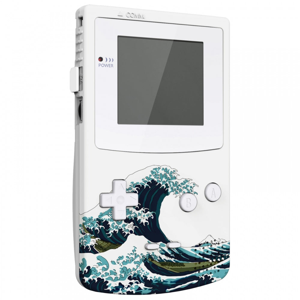 eXtremeRate IPS Ready Upgraded The Great Wave Replacement Shell Full Housing Cover with Buttons for Gameboy Color (GBC) - Compatible with OSD IPS, Regular IPS & Standard LCD Screens - Perfect for Retro Gaming Enthusiasts & Console Modders - Console & IPS Screen Not Included - Model QCBT1006