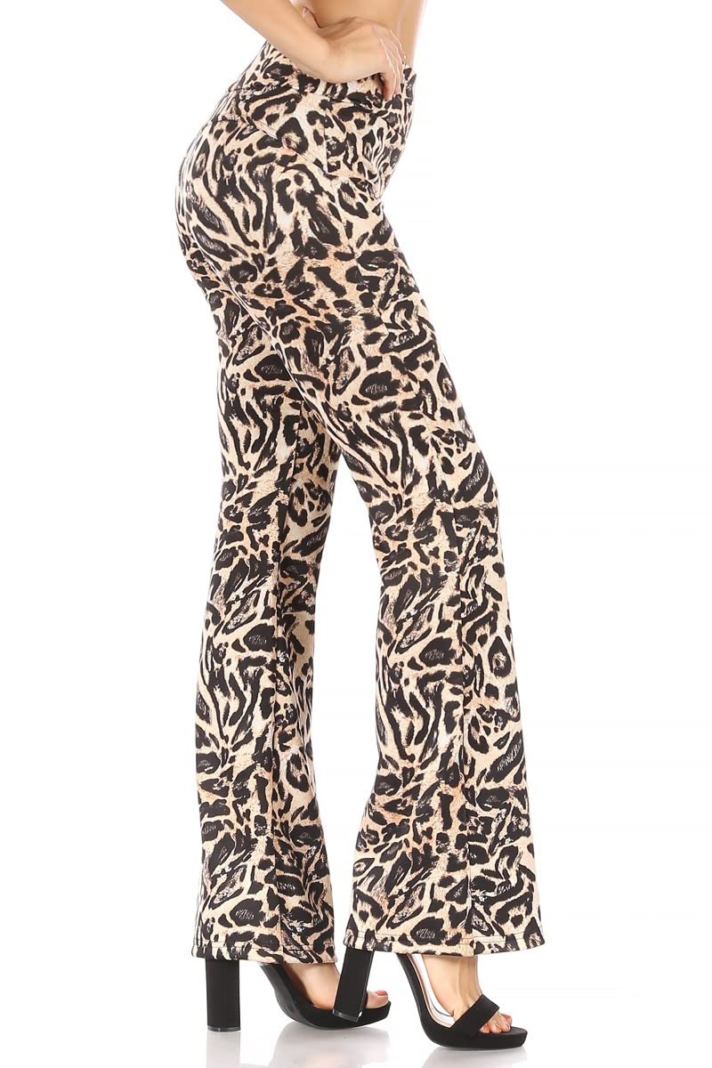 ShoSho Women's High Waist Bootcut Flare Pants - Wide Leg Bell Bottom Trousers for Office, Party & Casual Wear | Stretchy Dressy Pants for Women
