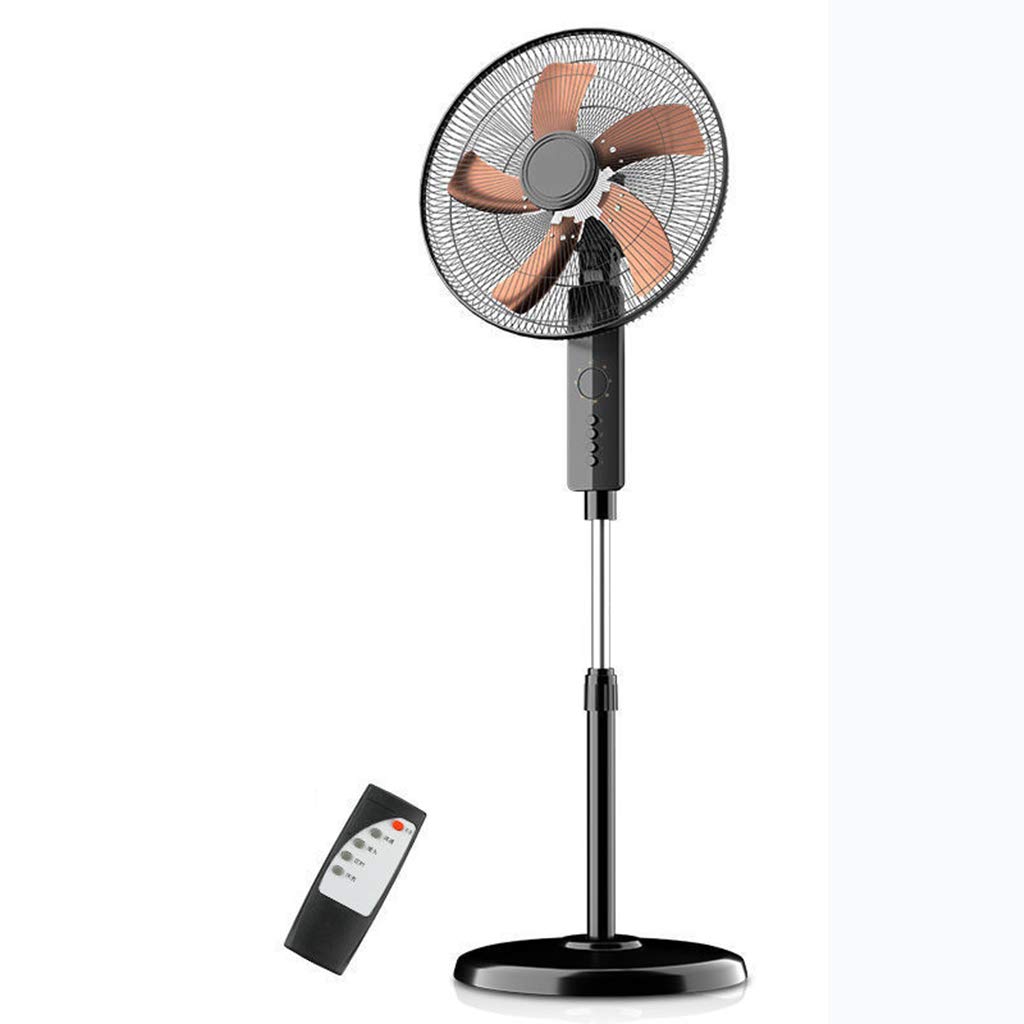 Ultra Quiet Pedestal Fan - Energy Efficient Standing Fan with 3 Speed Settings, 10-Hour Timer, Remote Control & Adjustable Height - Black Floor Fan for Home, Office & Bedroom Cooling