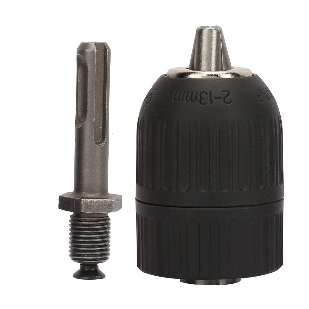 YWBL-WH 2.0-13mm Keyless Drill Chuck with 1/2-20UNF & SDS Round Shank Adapter - Perfect for Power Drills, Woodworking, and Metalworking Projects