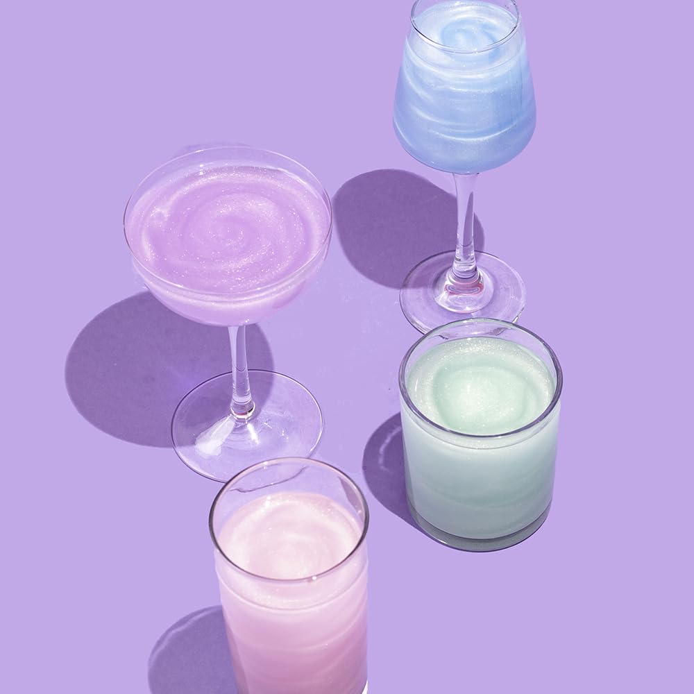 Art of Sucre Prism Cotton Candy Glitter Bombs - Edible Sparkles for Drinks & Desserts (4-Pack) | Perfect for Cocktails, Cakes & Party Decorations