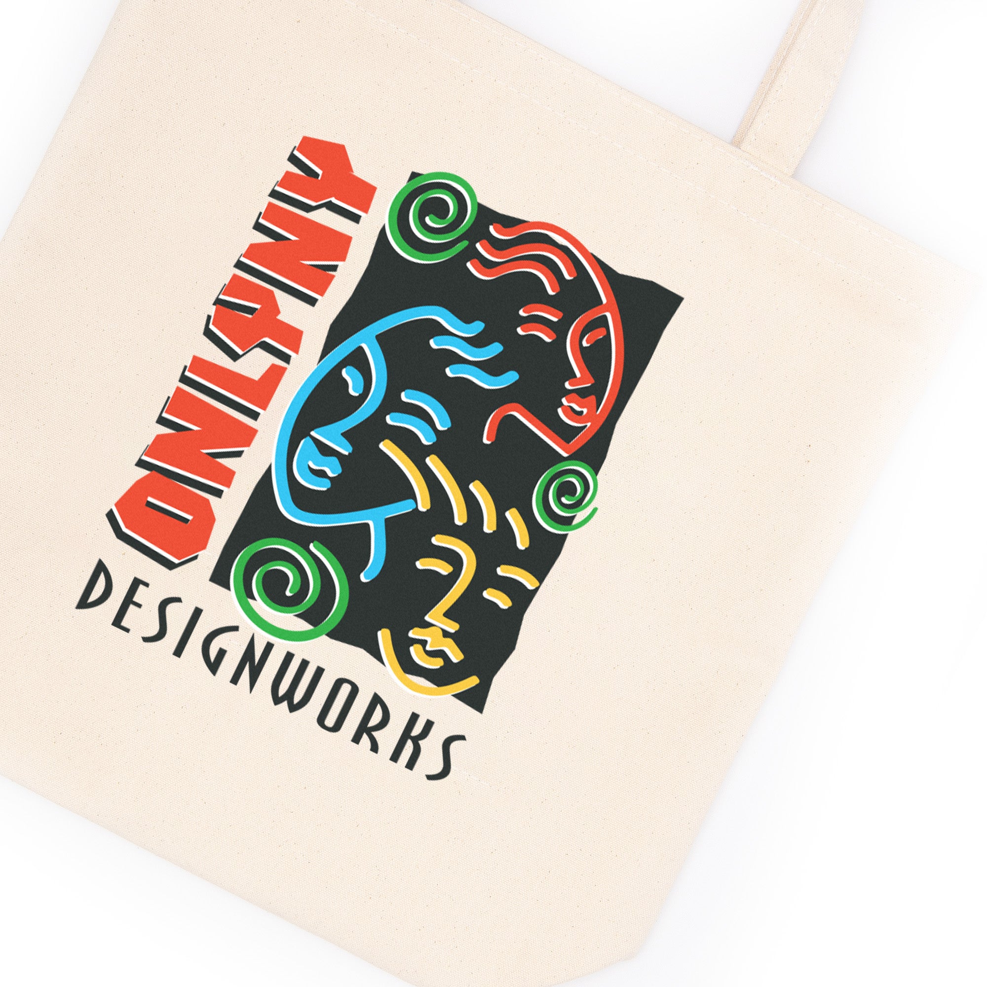 Only NY Design Works Canvas Tote Bag - Durable & Stylish for Shopping, Beach, Work & Travel | Eco-Friendly Reusable Grocery Bag