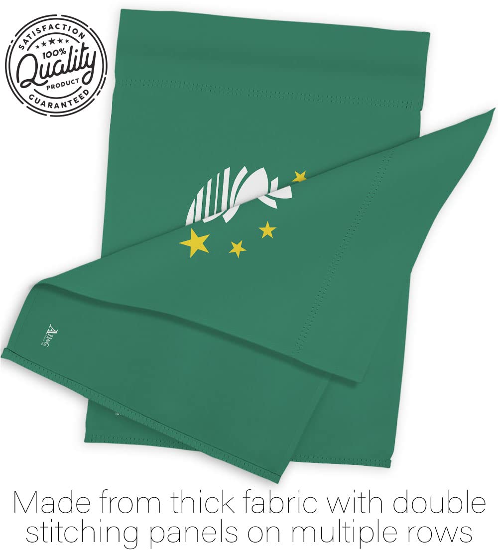 Americana Home & Garden Macao Double-Sided Garden Flag Set with Stand - International Country Regional Banner for House & Yard Decoration, Made in USA | Perfect for Patio, Front Porch & Outdoor Seasonal Displays