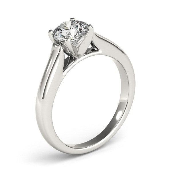 14K White Gold Cathedral Solitaire Diamond Engagement Ring - 1 CTTW, GIA Certified, Ideal Cut, D Color, VS1 Clarity - Perfect for Proposals, Weddings & Anniversaries