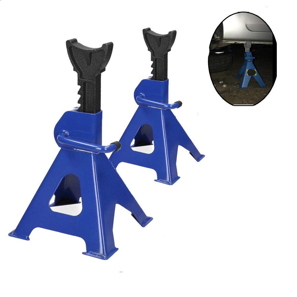 Heavy Duty 3 Ton Steel Jack Stands - 1 Pair for Car Lifting, Vehicle Maintenance & Auto Repair - Perfect for Home Garage, DIY Projects & Professional Use