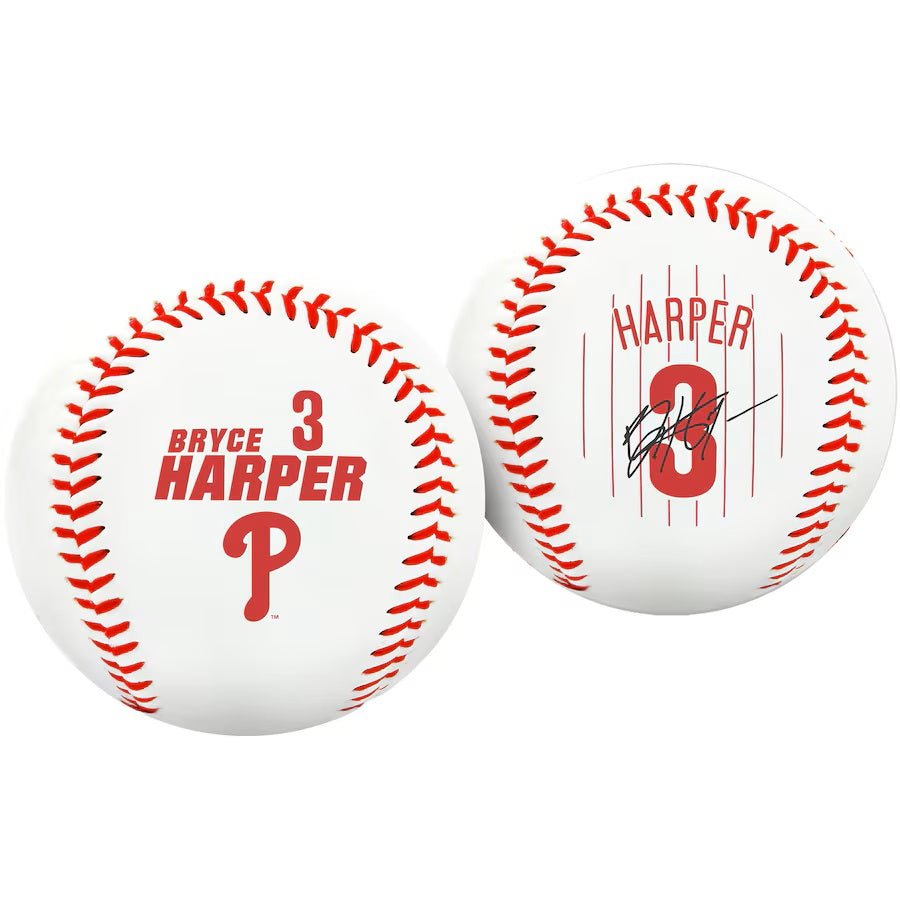 Bryce Harper Philadelphia Phillies Official Rawlings Logo Baseball - MLB Licensed Game Ball for Baseball Fans, Collectors, and Players - Perfect for Games, Training, and Memorabilia Display