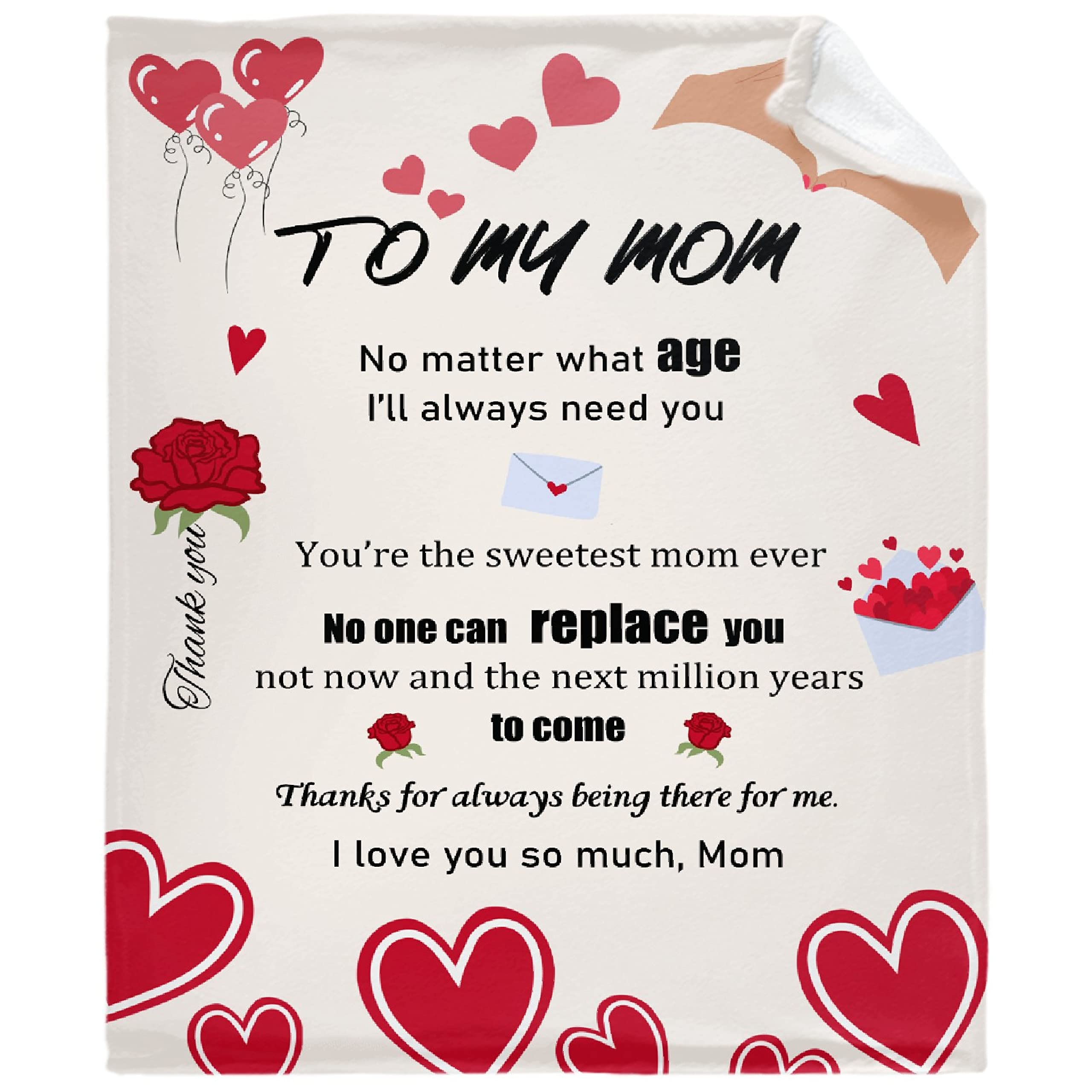 Soft Cozy Plush Fleece Throw Blanket - Perfect Gift for Mom from Daughter or Son, Mothers Day Birthday Present for Grandma - Lightweight XL Blanket for Sofa, Couch, Bed, Travel & Home Decor - Ideal for Family Gatherings & Relaxation