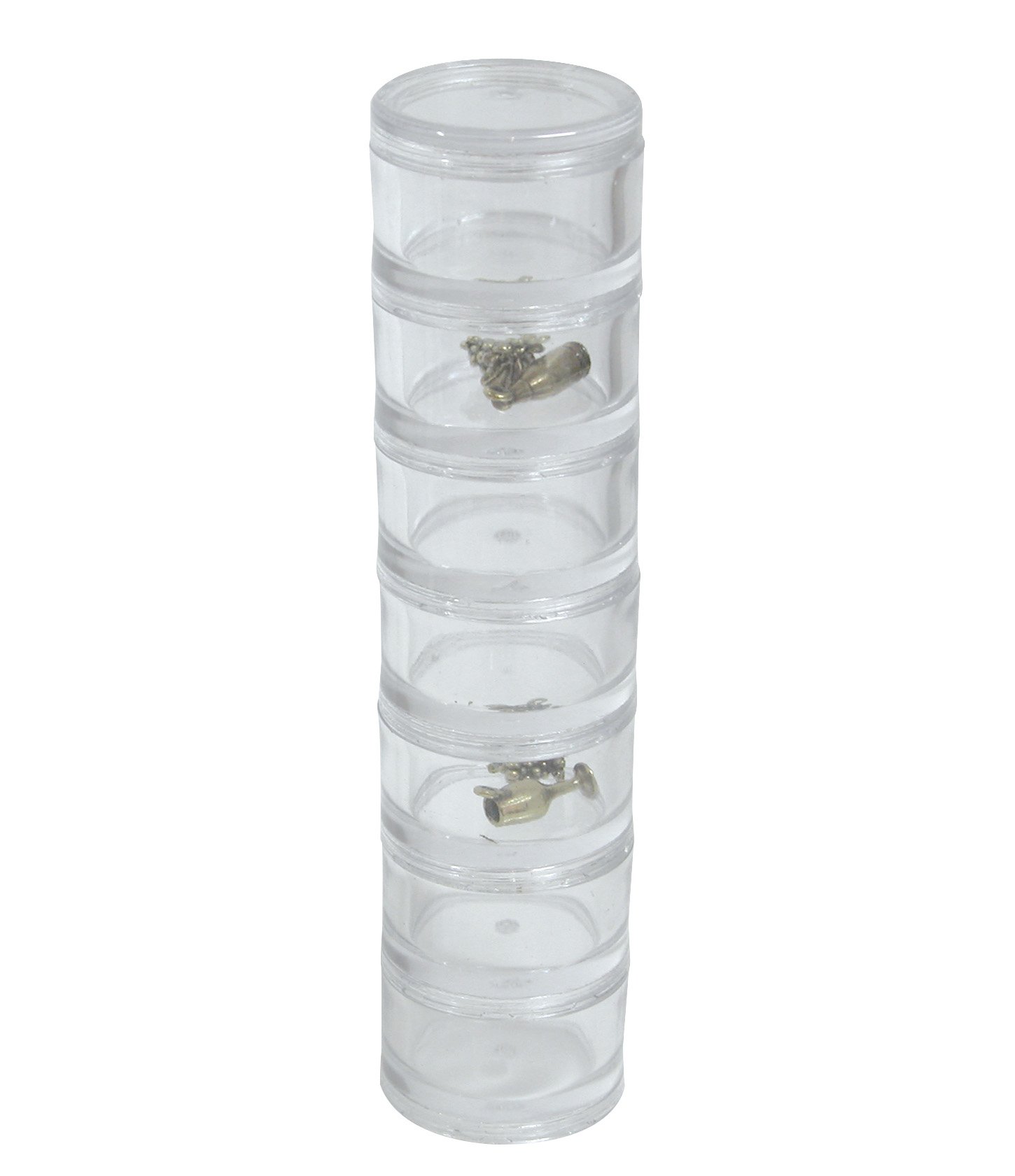 7-Piece Stackable Plastic Food Storage Trays with Lids - 8.75