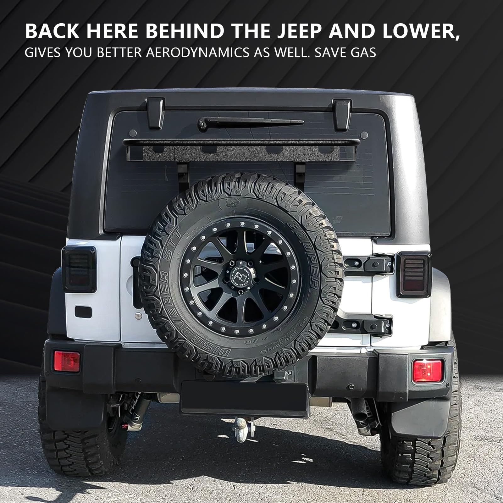 Jeep Wrangler JK Spare Tire Cargo Rack (2007-2018) - Heavy Duty Rear Luggage Basket & Storage Carrier | Compatible with JK & JKU 2/4 Door Models | OE Tailgate Mount | Outdoor Gear Organizer for Camping, Road Trips & Off-Road Adventures