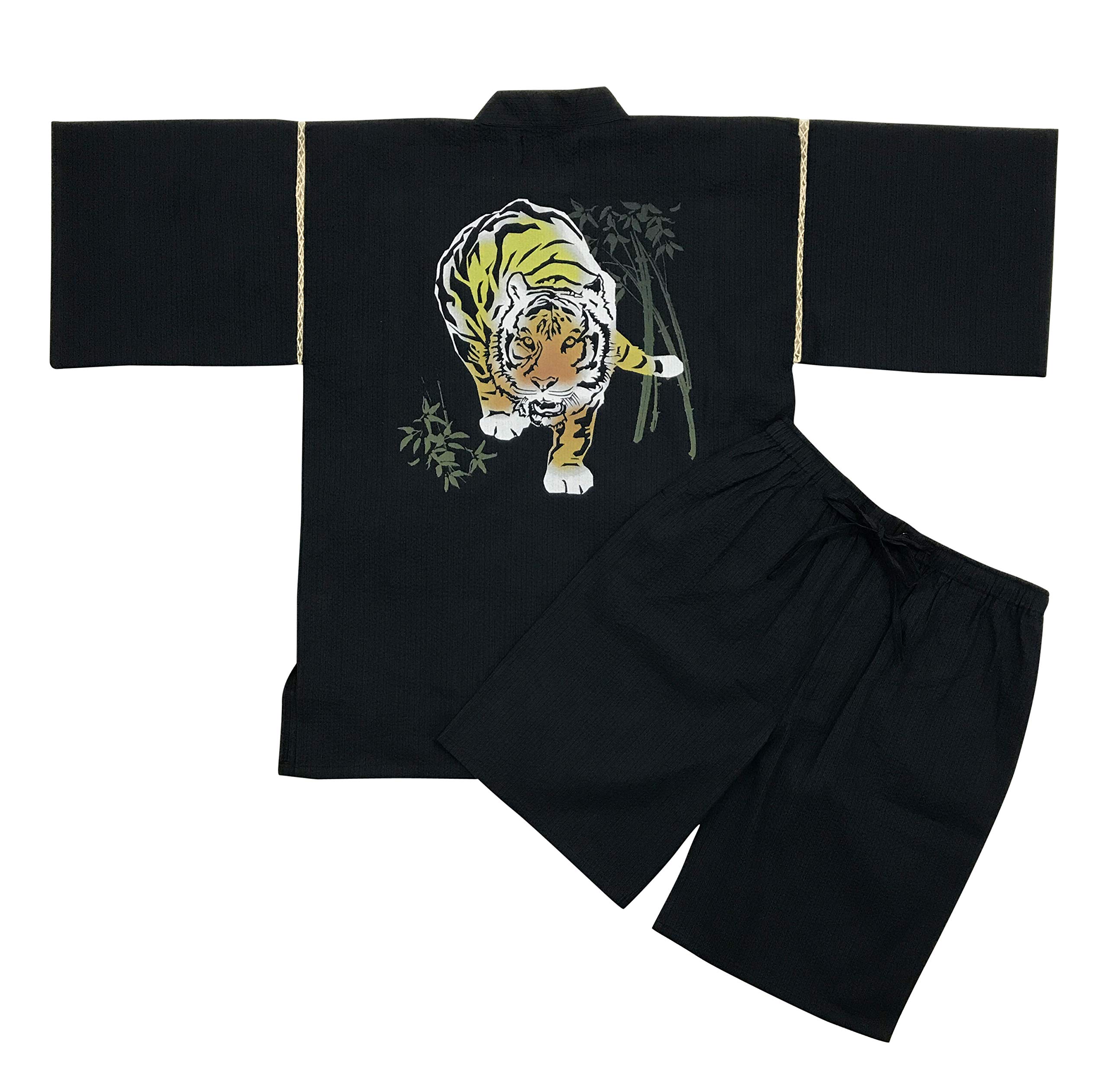 Original Japanese Men's 100% Cotton Jimbei Set - Cool Summer Kimono with Traditional Print - Loungewear, Festival Outfit & Home Wear for Comfort