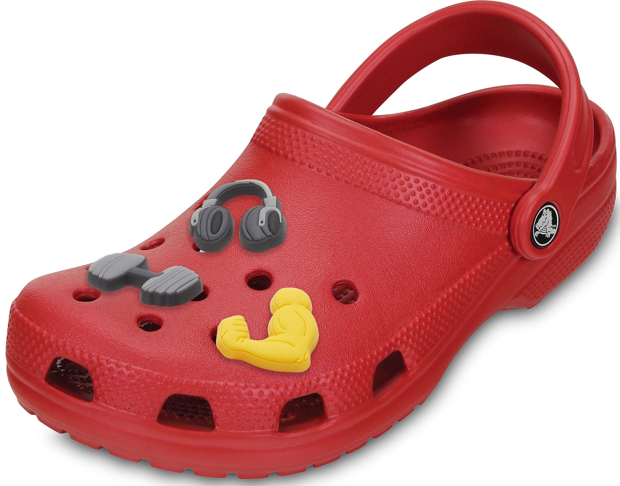 Crocs Classic Clog Shoes for Men & Women with 3-Pack Jibbitz Charms - Comfortable Slip-On Water Shoes for Beach, Pool, and Casual Wear