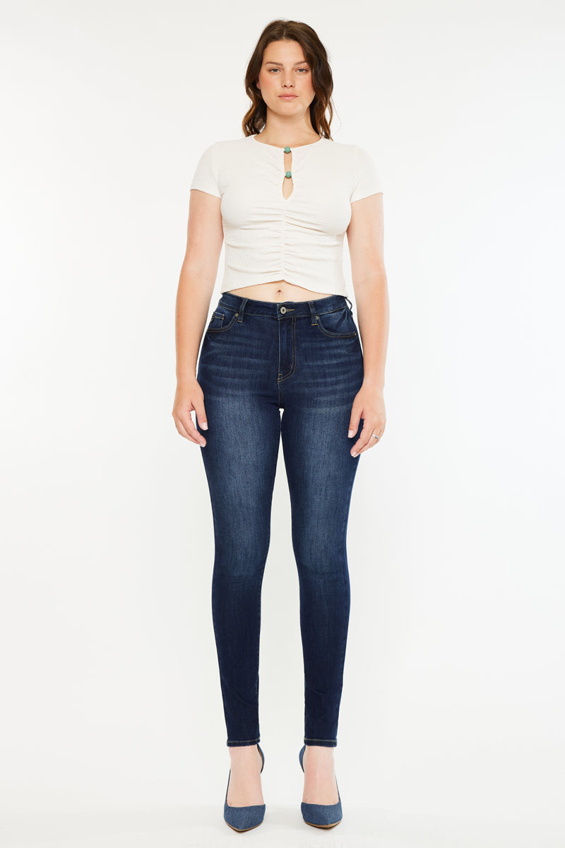 Effie Essentials High Rise Skinny Jeans for Women - Curvy Fit Stretch Denim Pants - Perfect for Casual Wear, Office & Night Out