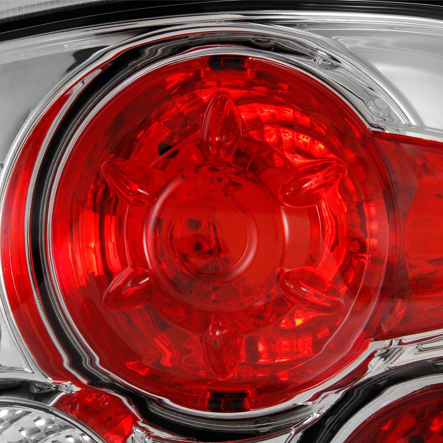 AKKON Chrome Housing Tail Lights Rear Pair Lamps for 1999-2004 Chevy Silverado & GMC Sierra Stepside Models - Upgrade Your Truck's Style & Safety for Night Driving & Off-Road Adventures