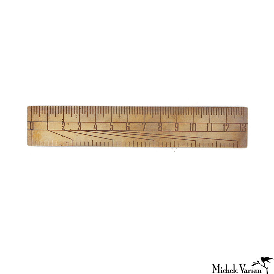 Precision Brass Drafting Ruler - 12 Inch Professional Architectural & Engineering Scale - Perfect for Technical Drawing, Blueprint Reading & CAD Drafting