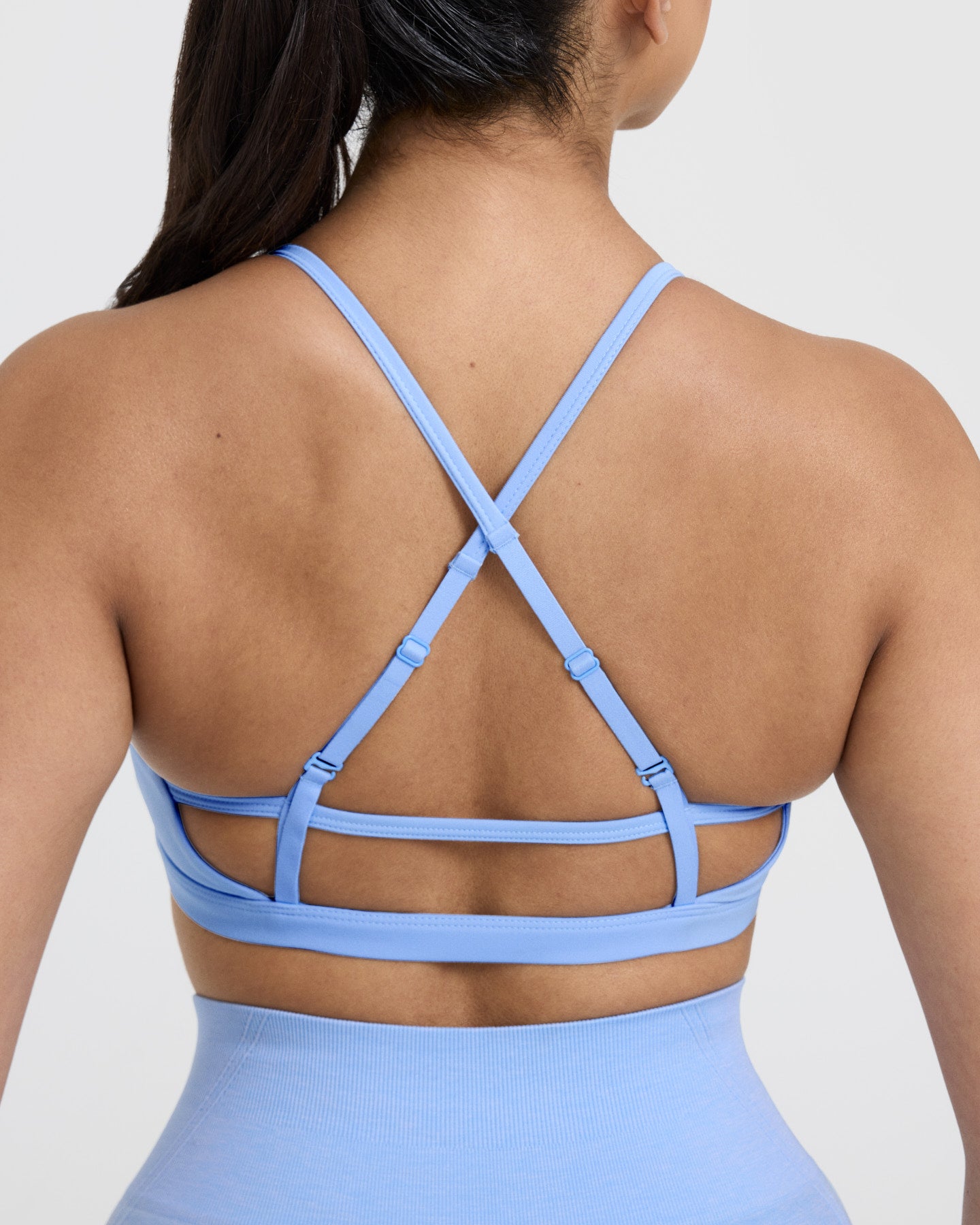 Timeless Strappy Bralette in Powdered Blue | Comfortable Wireless Bra for Everyday Wear | Perfect for Yoga, Lounge & Layering