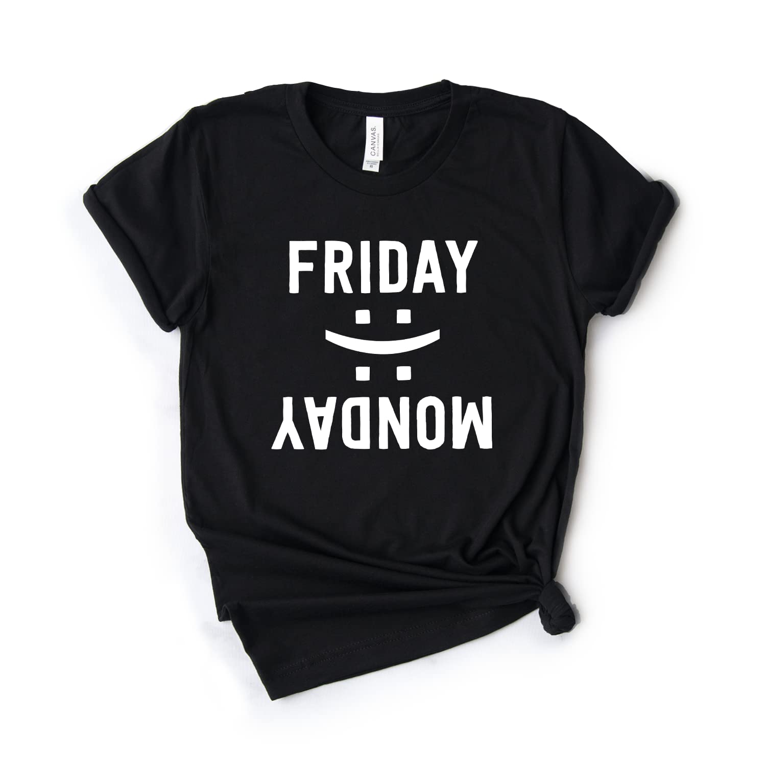 Friday Monday Shirt - Funny TGIF Weekend Tee - Cute Friyay Saying Unisex T-Shirt for Casual Wear, Parties & Relaxing