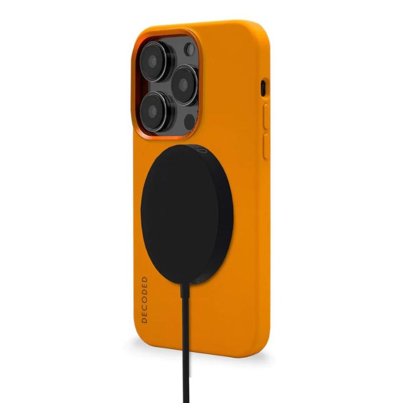 DECODED Silicone Case for iPhone 14 Pro Max - Soft Protective Cover with Premium Grip - Apricot Color - Perfect for Everyday Use, Work & Travel Protection