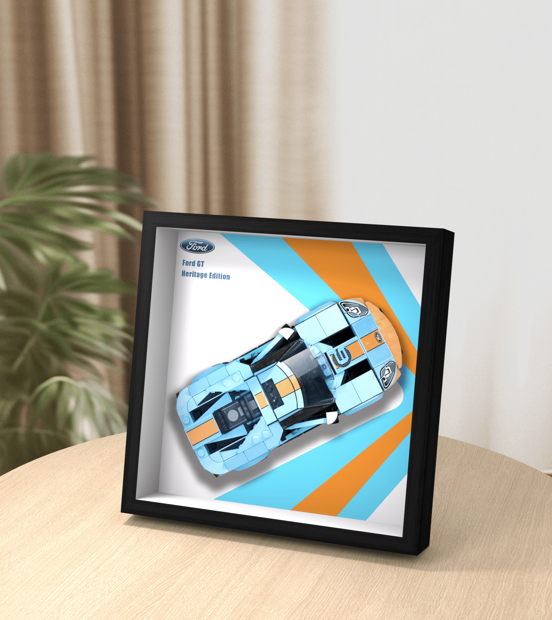 Lego Speed Champions Ford GT Heritage Edition 76905 Display Car Frame - Perfect for Showcasing & Protecting Your Lego Model Car Collection