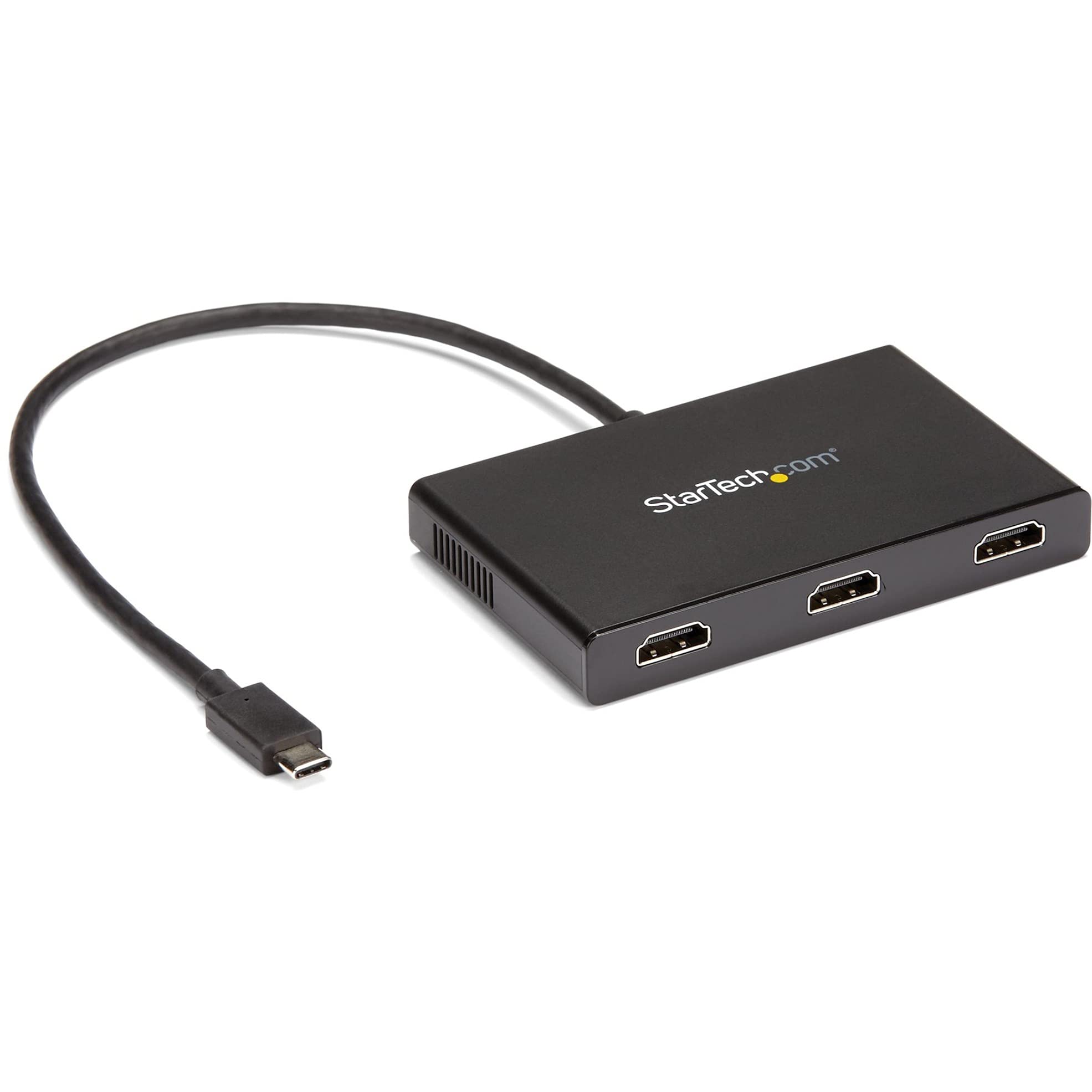 StarTech.com 3-Port USB-C to Triple HDMI Multi-Monitor Adapter - 3X 1080p 60Hz Display Extender/Splitter for Laptop with Extra-Long Cable - Windows Compatible (MSTCDP123HD) - Perfect for Home Office, Gaming & Multi-Tasking