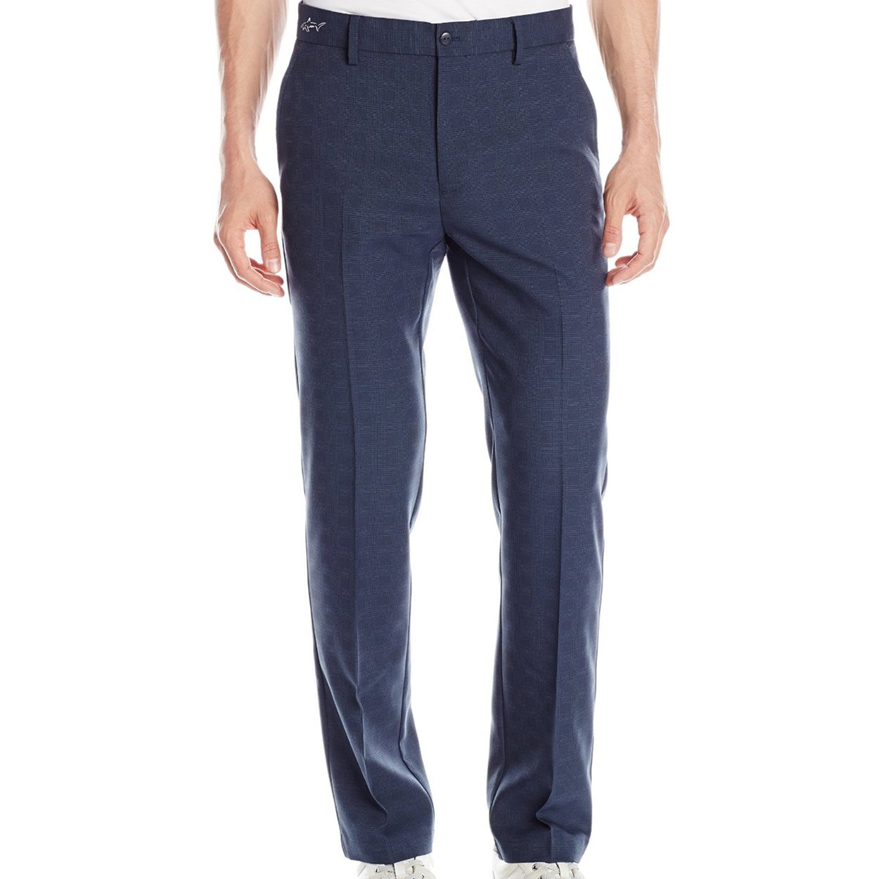 Greg Norman Collection Men's Glen Plaid Dress Pants - Classic Fit, Comfortable & Stylish for Golf, Office & Business Casual Wear