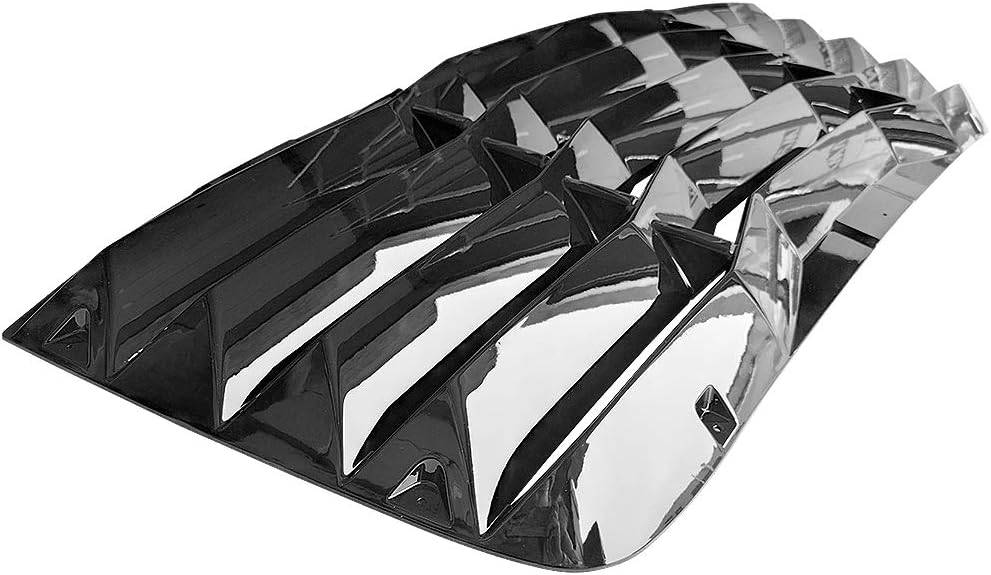 2008-2023 Dodge Challenger V2 Style Rear Window Louver - Black ABS Plastic Sun Shade - Perfect for Summer Driving & Car Shows
