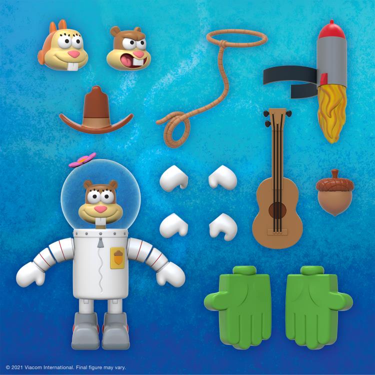 SpongeBob SquarePants ULTIMATES! Sandy Cheeks Action Figure - Collectible Cartoon Character Toy for Kids & Fans - Perfect for Display, Play, and Gifting