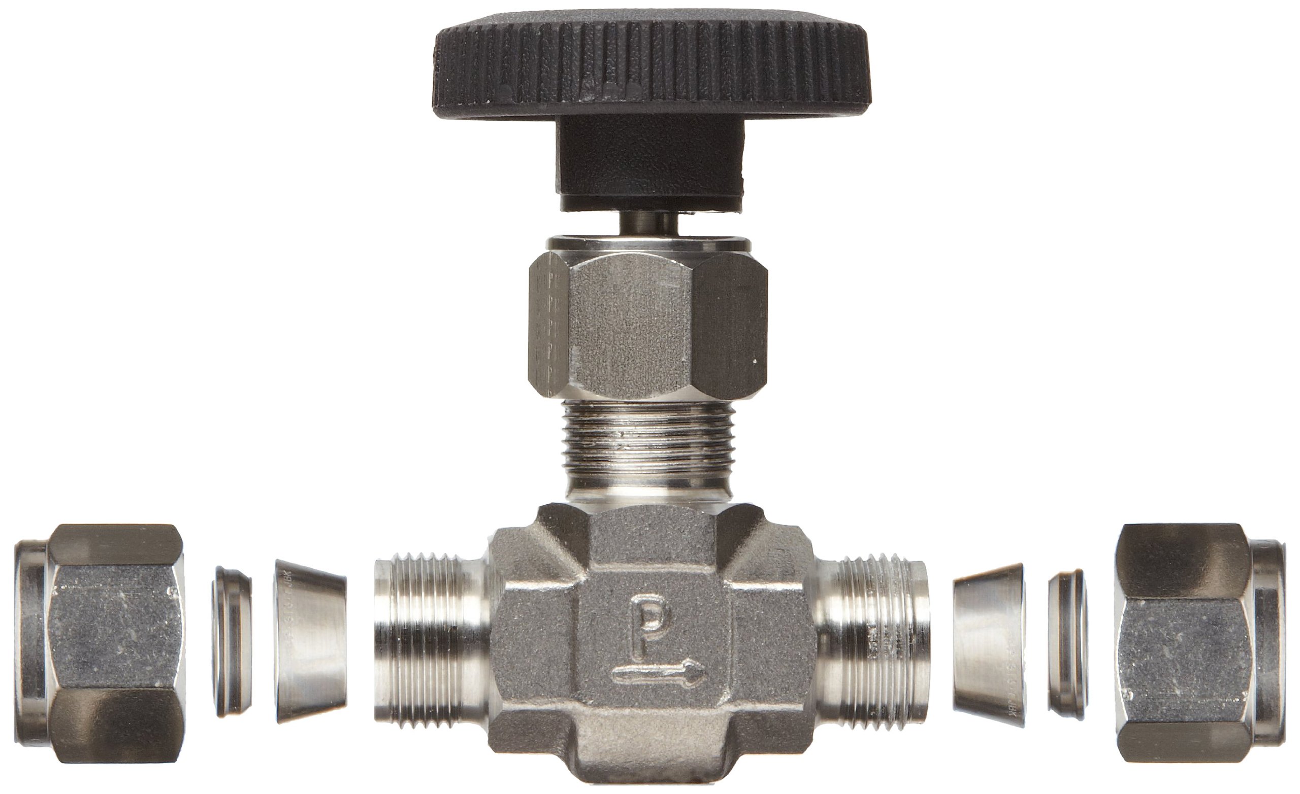 Parker V Series 316 Stainless Steel Needle Valve with Hand Wheel - 3/8