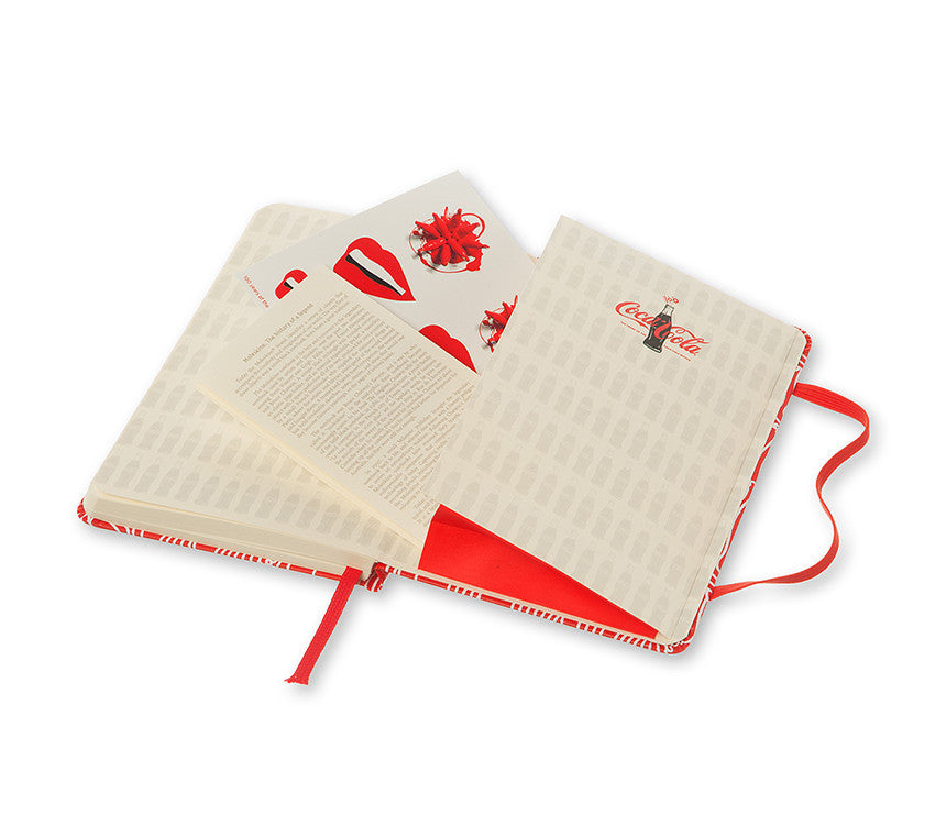 Moleskine Limited Edition Coca-Cola Themed Ruled Notebook - Red Hard Cover for Journaling, Sketching & Collectors