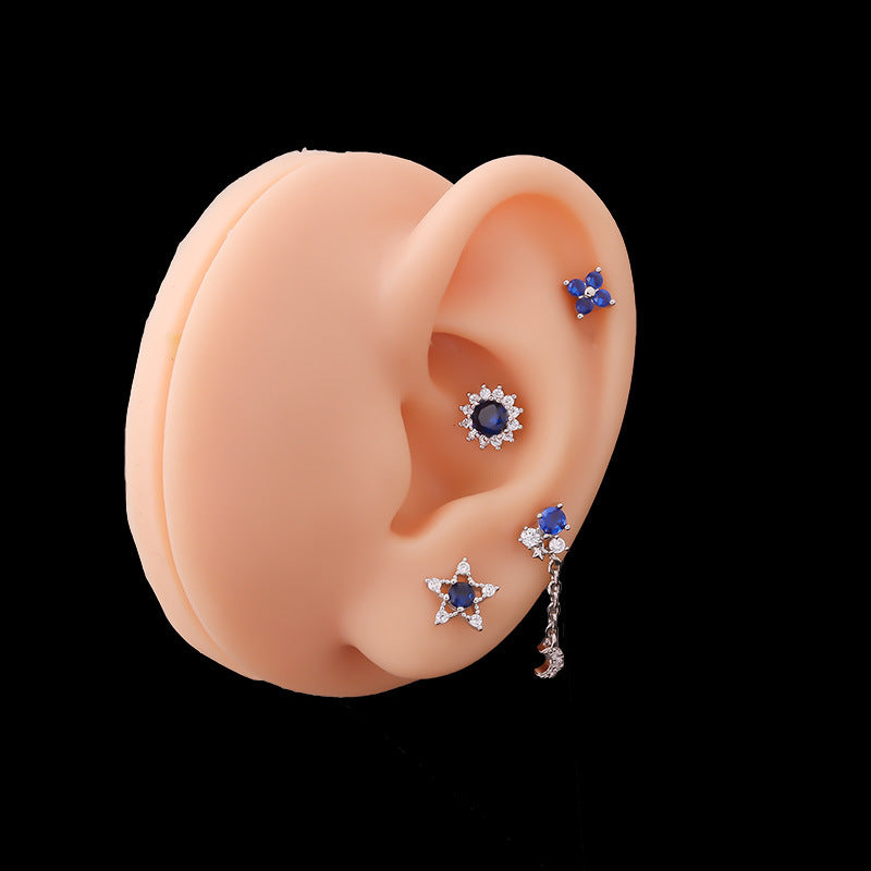 20G Cartilage CZ Star Helix Earring - Hypoallergenic Surgical Steel Body Jewelry for Women | Perfect for Piercing, Everyday Wear & Special Occasions