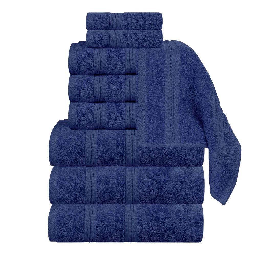 Premium Smart Dry Zero Twist Cotton 9-Piece Towel Set - Ultra Soft & Absorbent Bath Towels, Hand Towels & Washcloths for Spa, Bathroom & Luxury Home Use