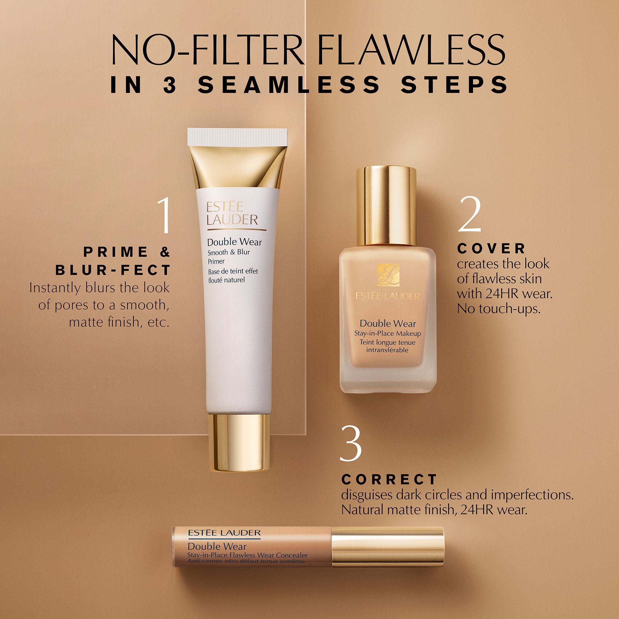Estee Lauder Double Wear Smooth & Blur Face Primer - Oil-Free, Pore-Minimizing Makeup Base for Flawless Matte Finish | Perfect for Daily Wear, Special Occasions & Photography