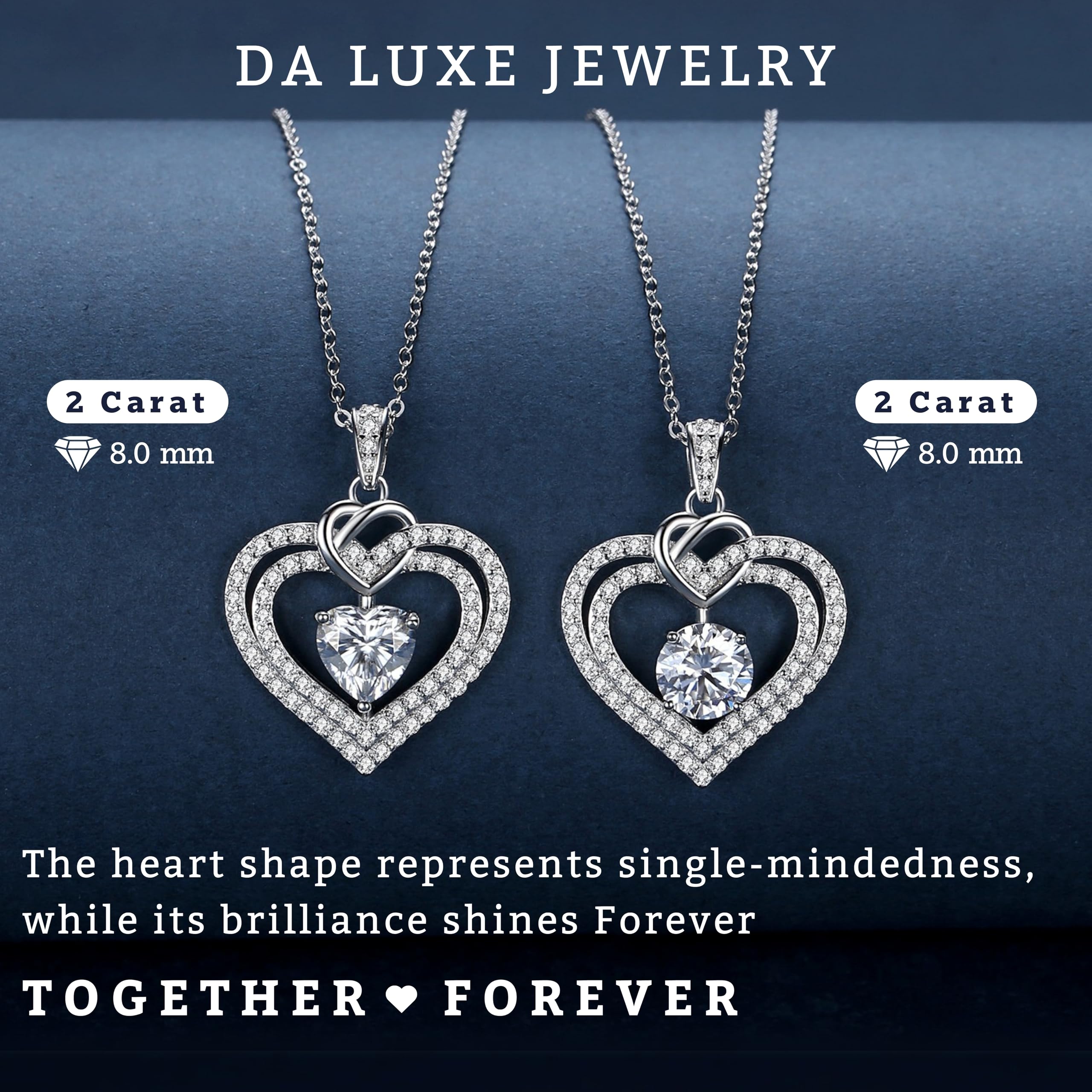 Sparkling Diamond Necklaces for Women - Elegant 925 Sterling Silver Necklace with VVS Moissanite | Luxurious Jewelry Gift for Anniversary, Christmas & Birthday | Perfect for Date Night, Wedding & Special Occasions