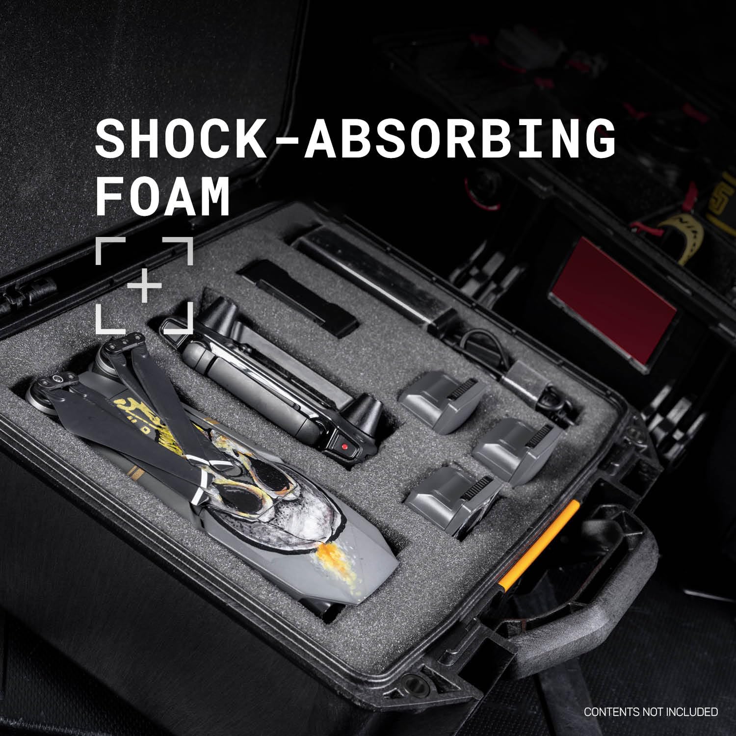 Pelican V600 Multi-Purpose Hard Protective Case with Foam Insert - Waterproof & Crushproof Storage for Camera, Drone, Electronics, Tools & Equipment (Black) - Perfect for Travel, Outdoor Adventures & Professional Use