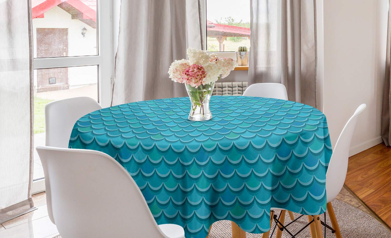 Ambesonne Abstract Round Tablecloth 60