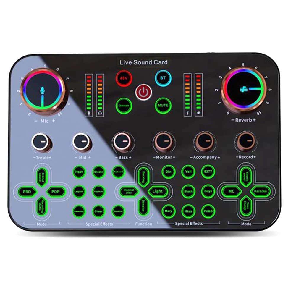 Professional RIKEL K600 Audio Sound Card Mixer for Live Streaming - Universal USB Sound Card for PC, Mobile, and Broadcast Equipment | Perfect for Podcasting, Gaming, and Music Production