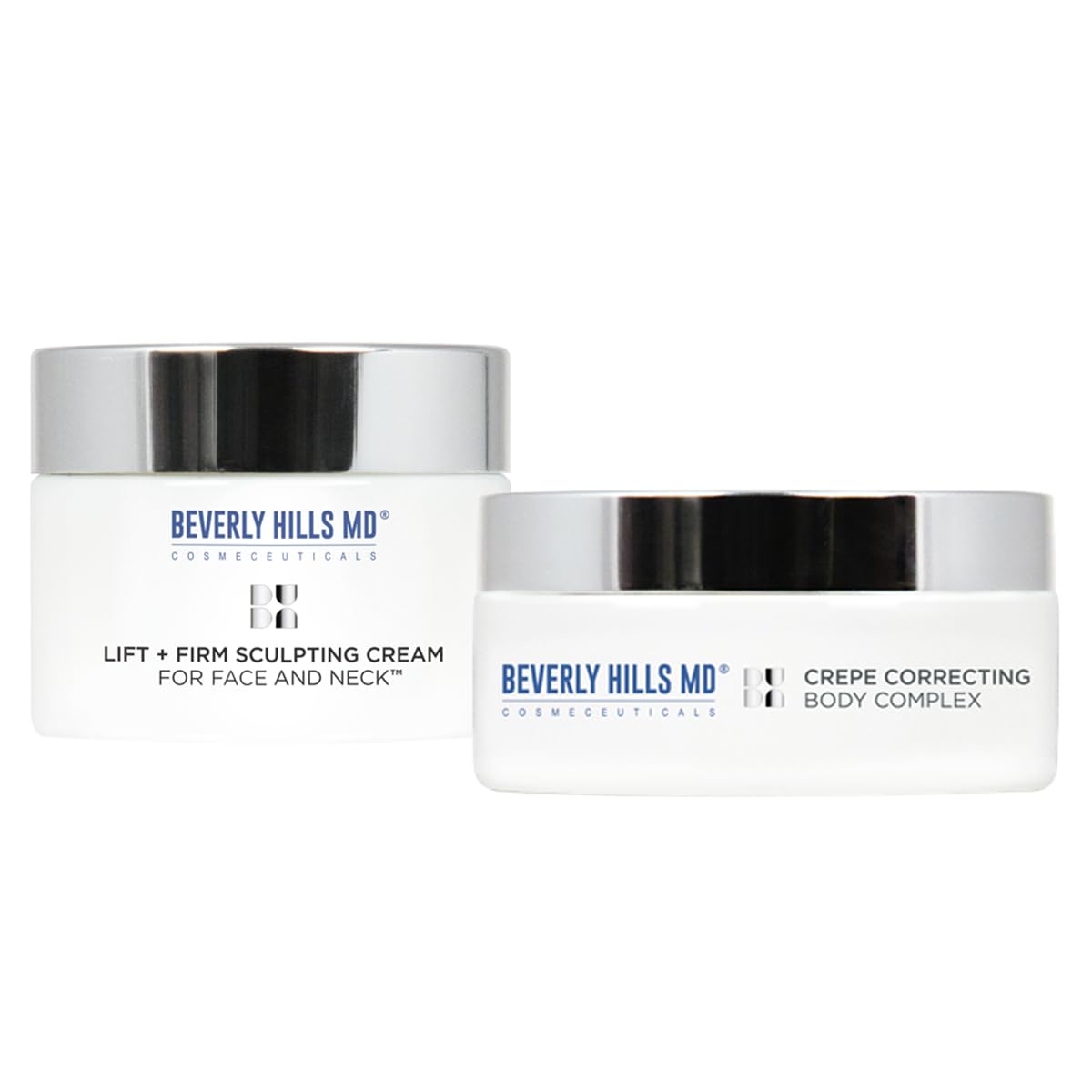 Beverly Hills MD Face & Body Crepe Combo - Anti-Aging Cream for Face & Neck - Hydrating, Plumping, Firming & Lifting Treatment - Perfect for Daily Skincare Routine & Special Occasions