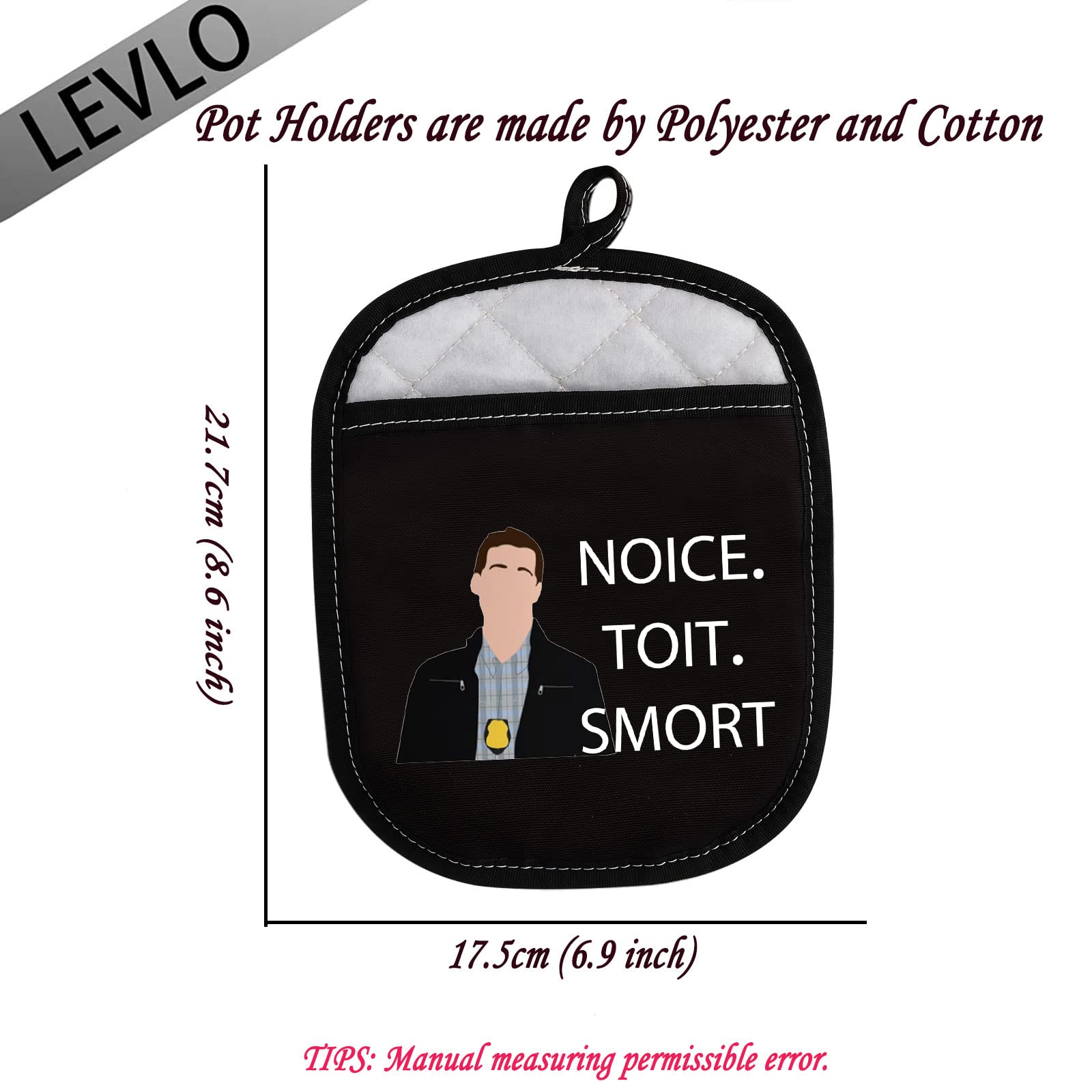 Funny Brooklyn Nine-Nine Oven Mitts - Noice Toit Smort Baking Gifts for Jake Peralta Fans | Perfect for Cooking, Baking & TV Show Themed Parties