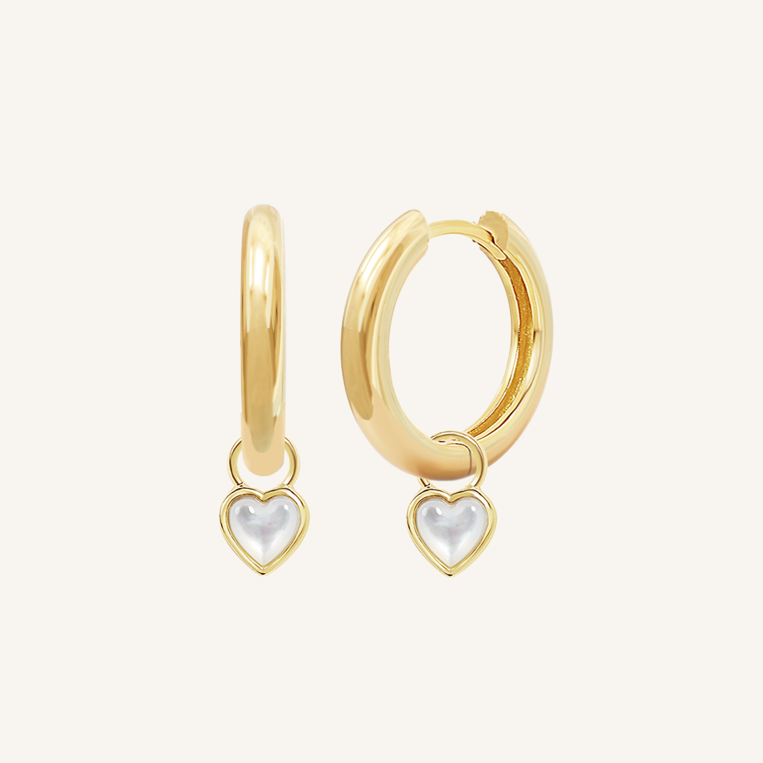 Devote Heart Plain Hoops - Minimalist Sterling Silver Hoop Earrings for Women, Everyday Wear & Special Occasions